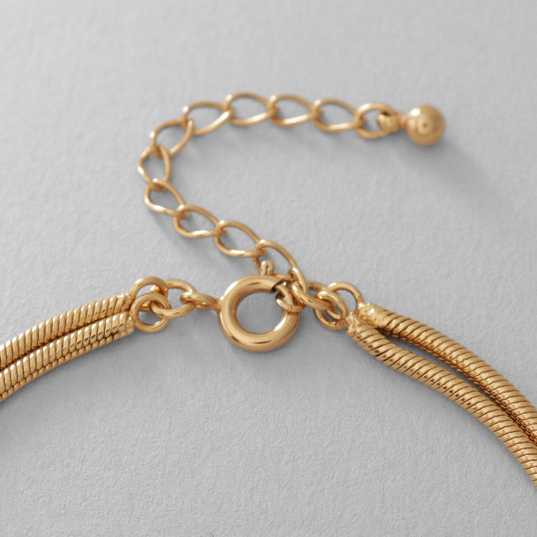 COCOSHNIK ONKITSCH「シルバー スネークチェーン ダブルブレスレット GP」|ブレスレット・バングル|