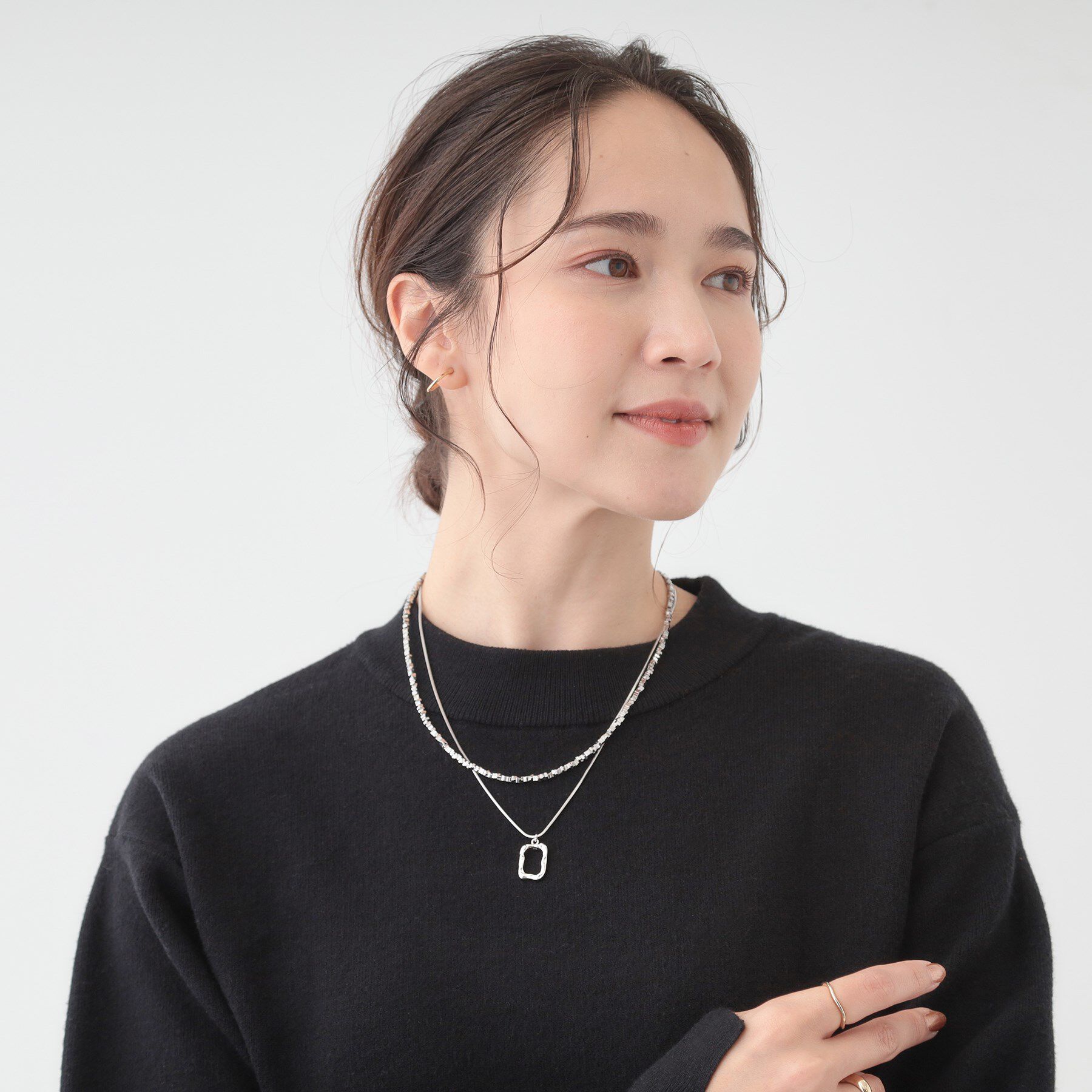 SHOO･LA･RUE「かさねチェーン2連ネックレス」|ネックレス|