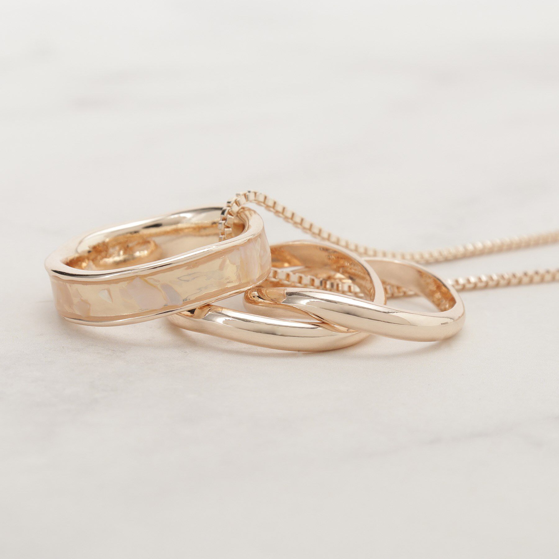 SHOO･LA･RUE「ラメエポリングネックレス」|ネックレス|