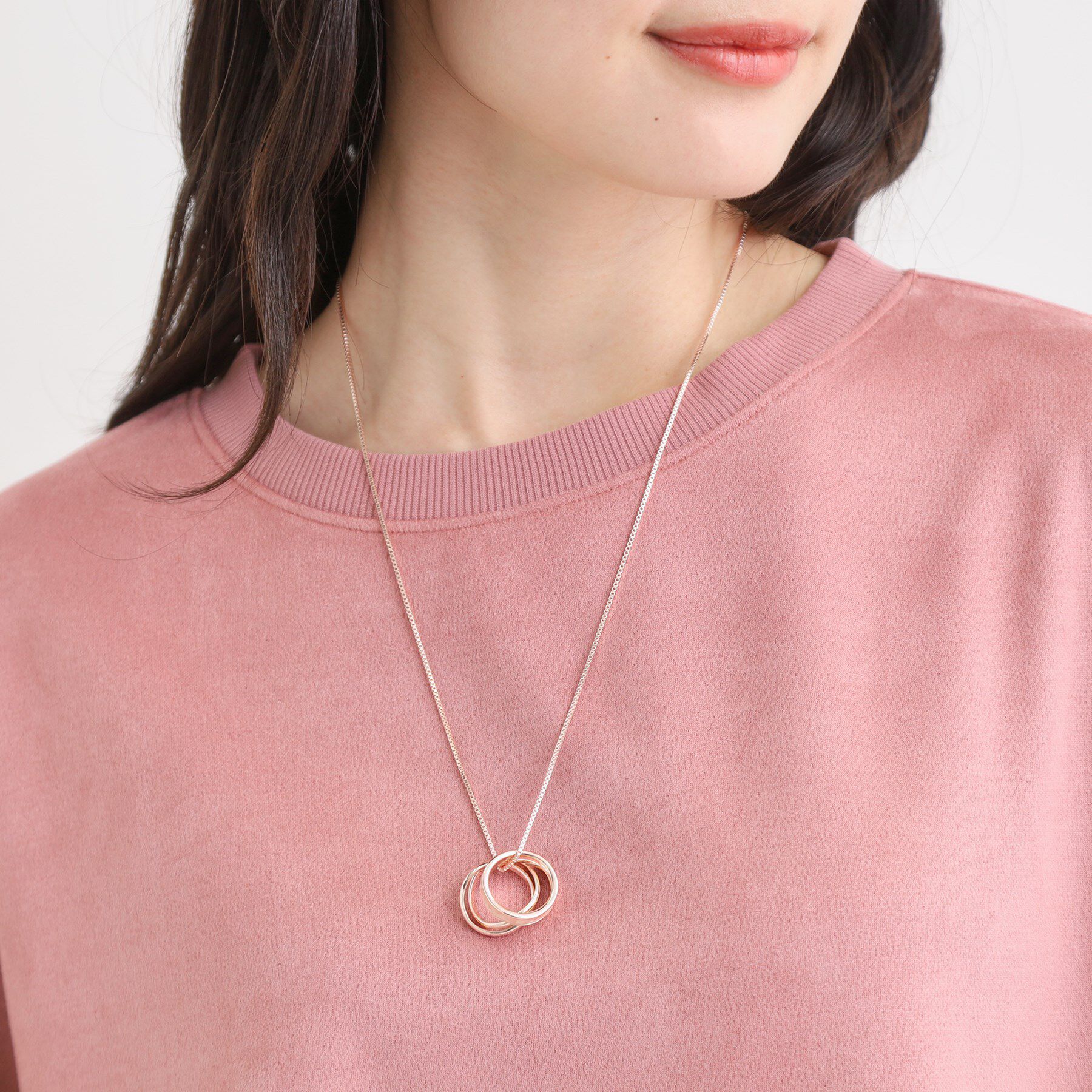 SHOO･LA･RUE「ラメエポリングネックレス」|ネックレス|