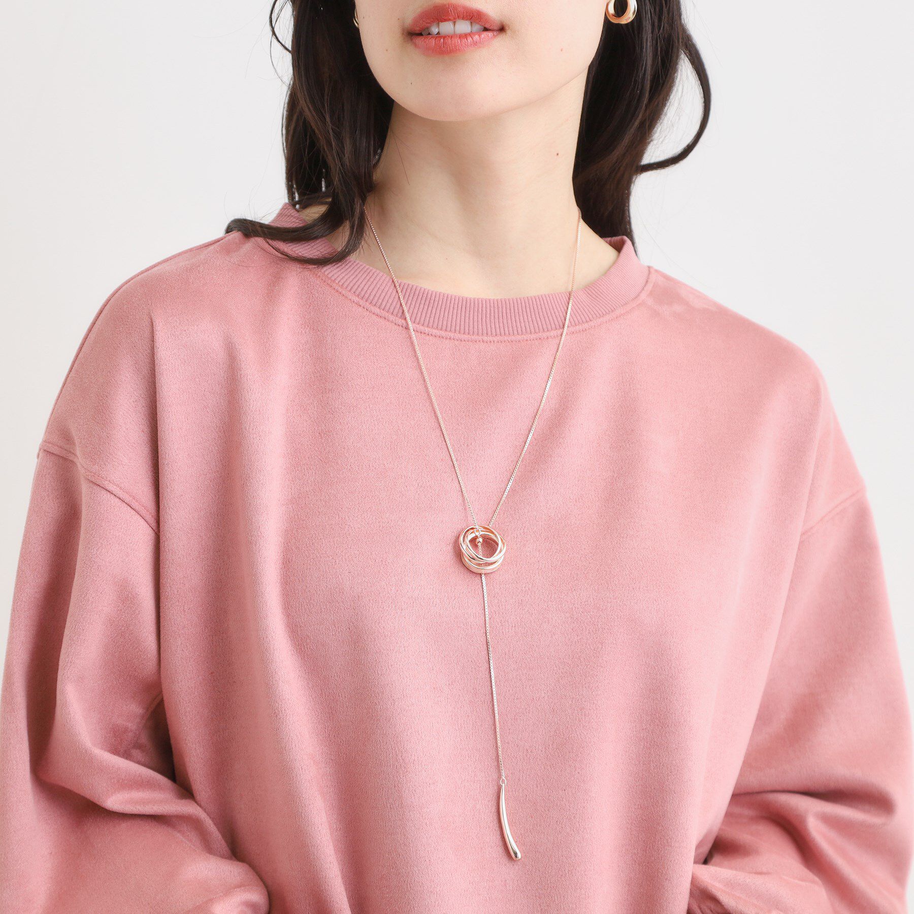 SHOO･LA･RUE「ラメエポリングネックレス」|ネックレス|