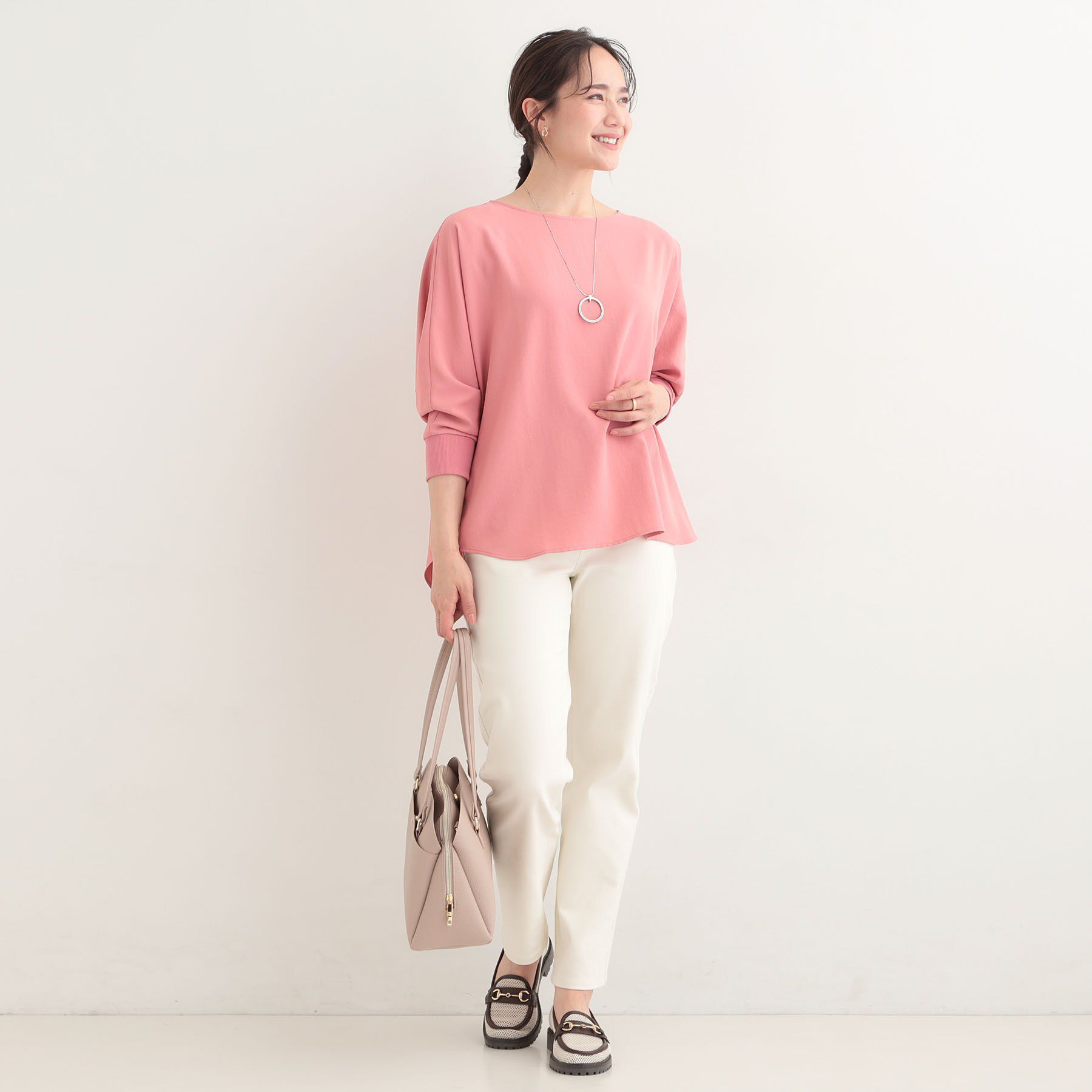 SHOO･LA･RUE「【着丈選べる/体型カバー/洗濯機可】さらさらとろん ドルマンブラウス」|シャツ・ブラウス|