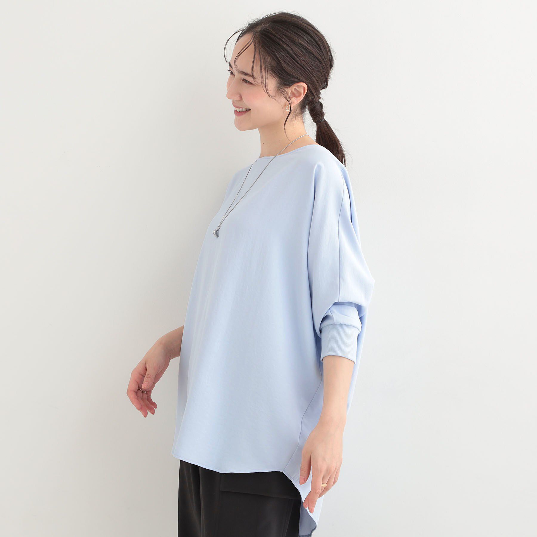 SHOO･LA･RUE「【着丈選べる/体型カバー/洗濯機可】さらさらとろん ドルマンブラウス」|シャツ・ブラウス|