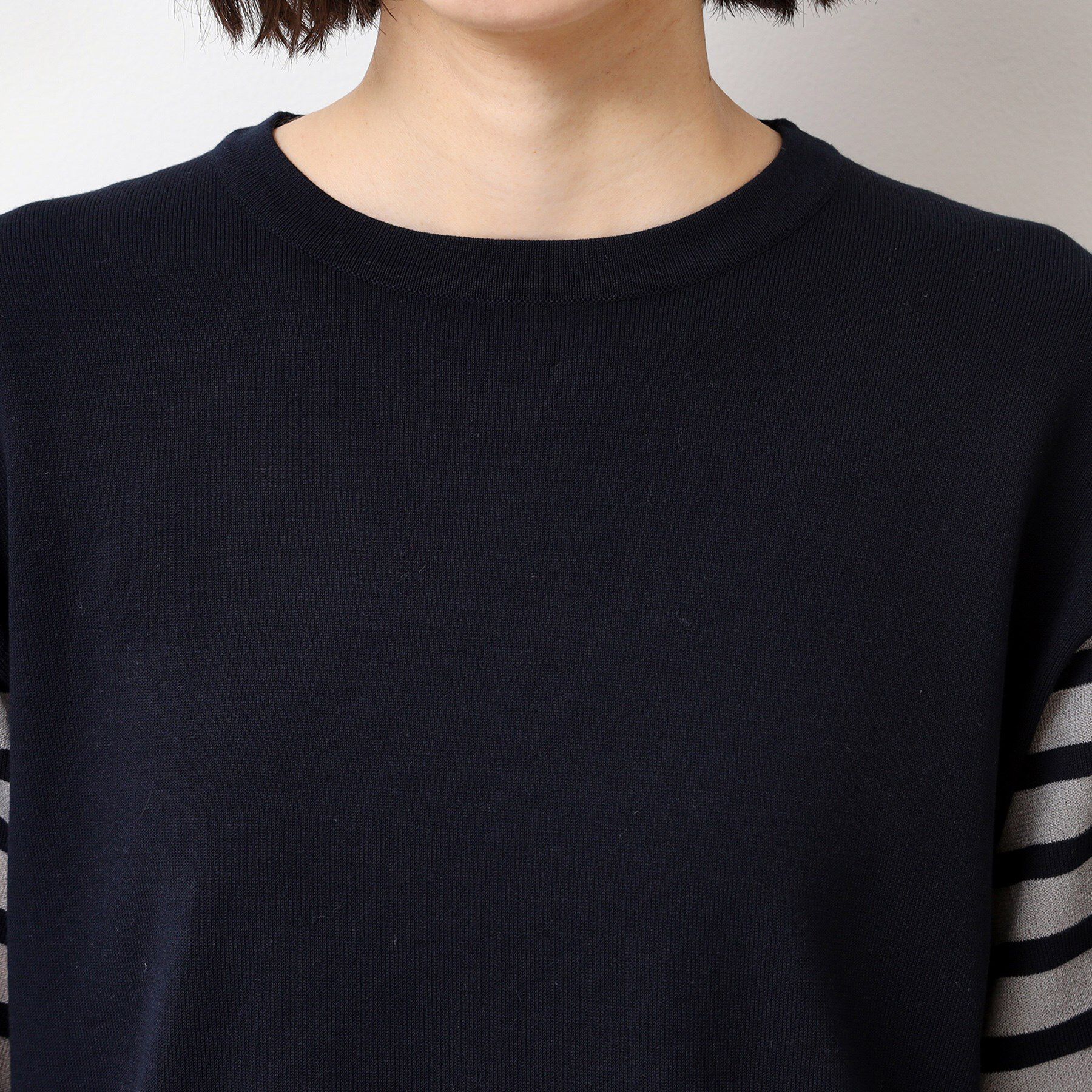 Dessin「【洗える】スリーブボーダーニット（S～L）」|ニット・セーター|