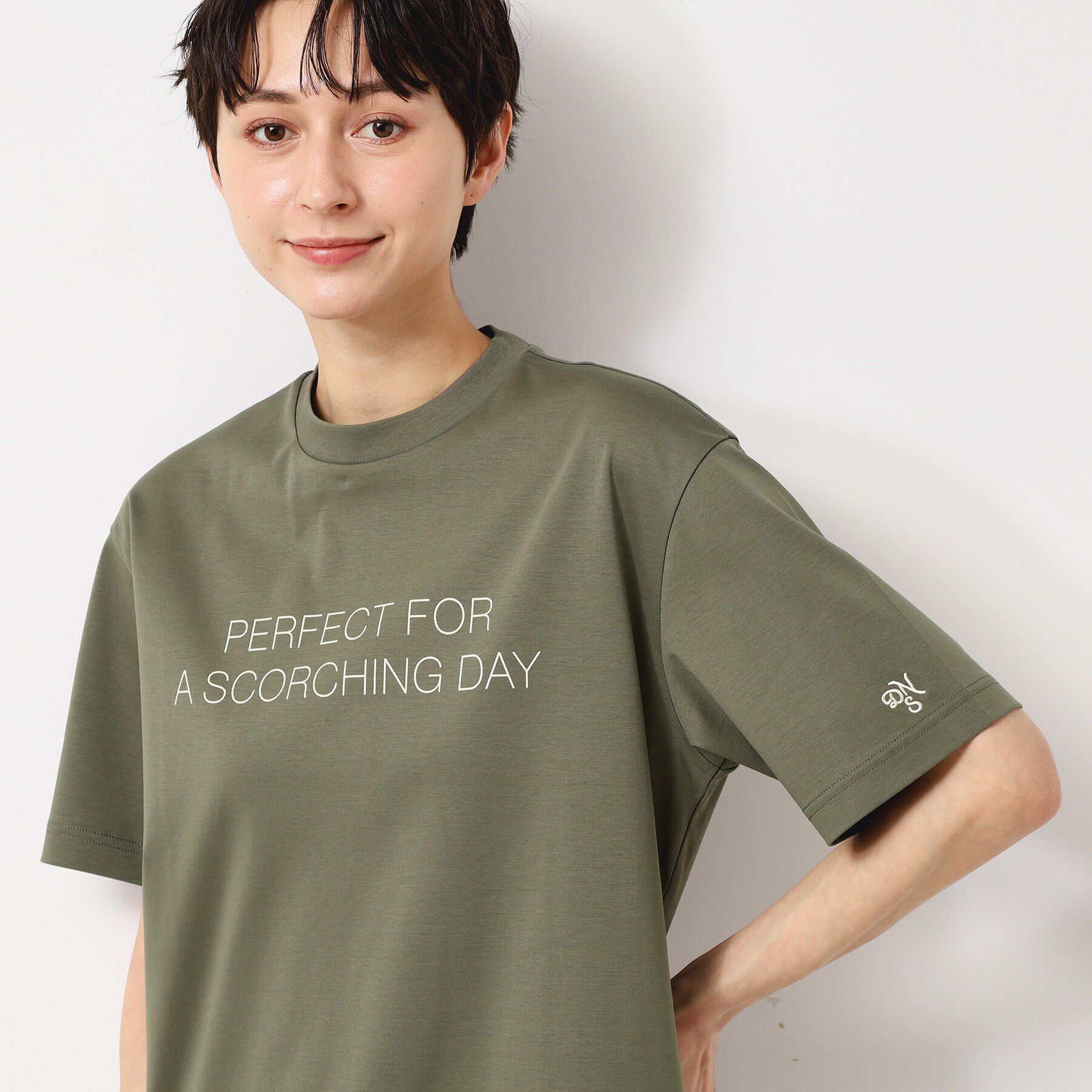 Dessin「【ユニセックス／抗菌防臭／洗える】コットンロゴTシャツ」|Tシャツ・カットソー|