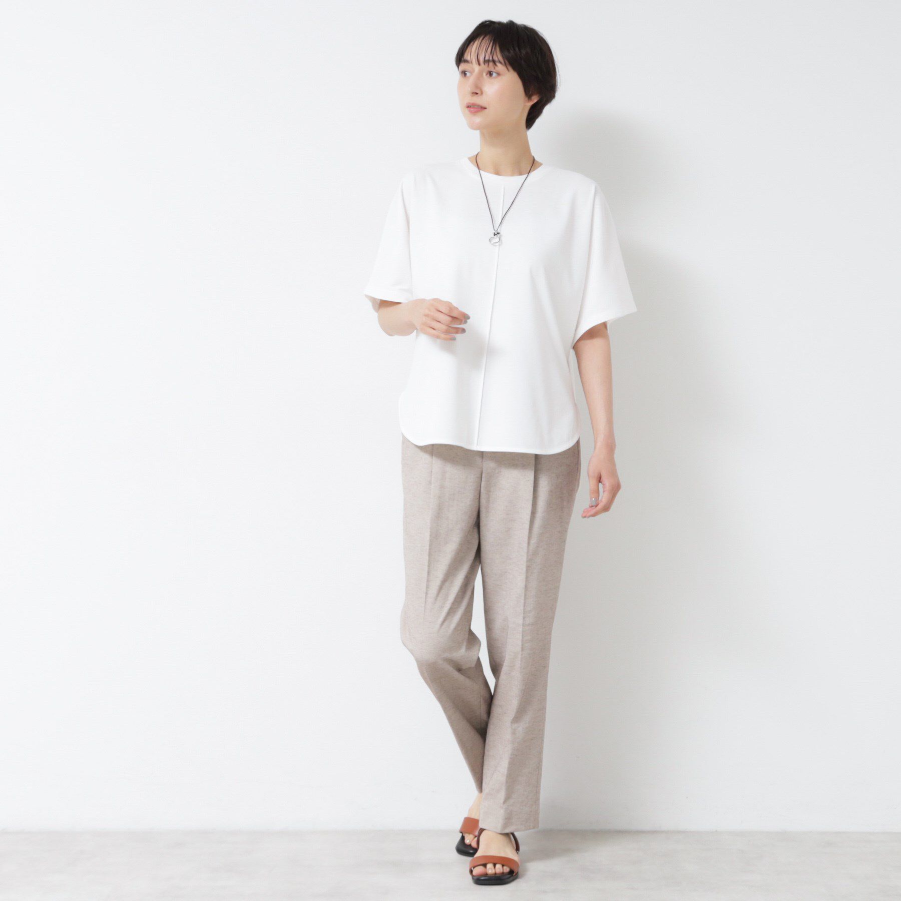 Dessin「【洗える】フレアカットソー」|Tシャツ・カットソー|