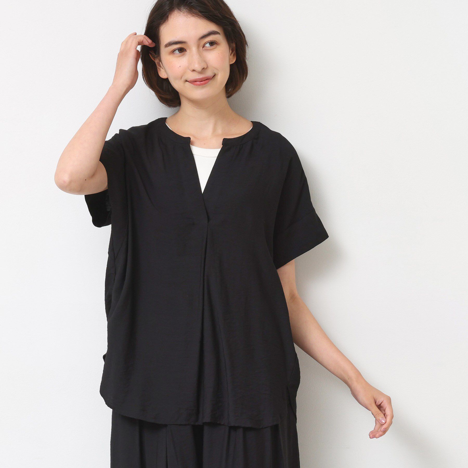 Dessin「【セットアップ可】2WAYネックスキッパーブラウス」|シャツ・ブラウス|