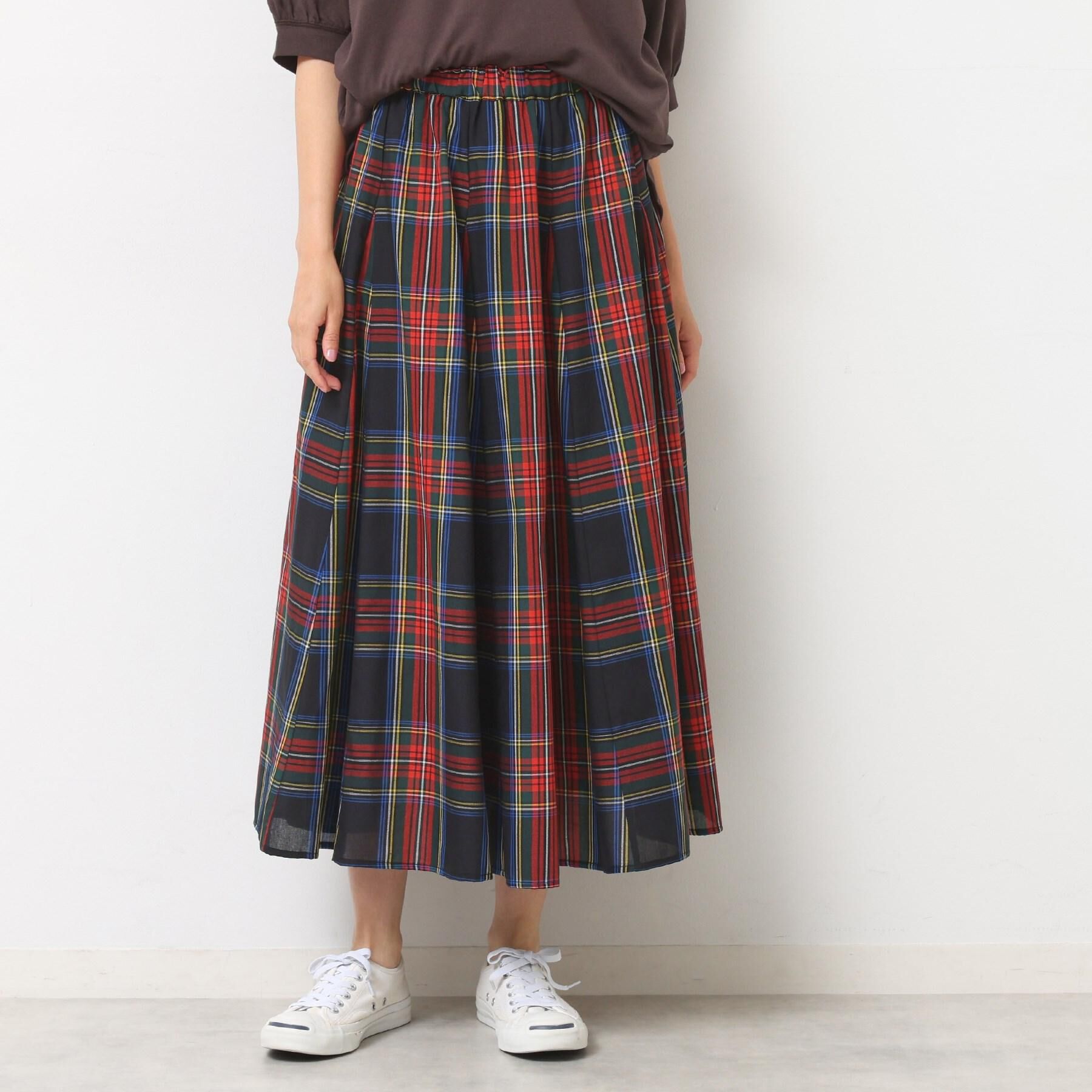 Dessin「【ウエストゴム/洗える】映えチェック柄スカート（XS~L）」|スカート|