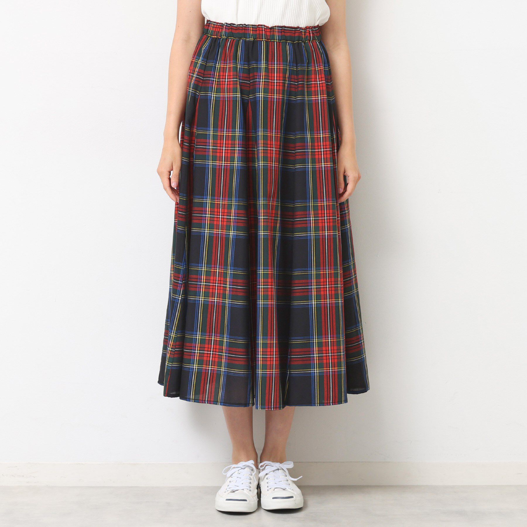 Dessin「【ウエストゴム/洗える】映えチェック柄スカート（XS~L）」|スカート|