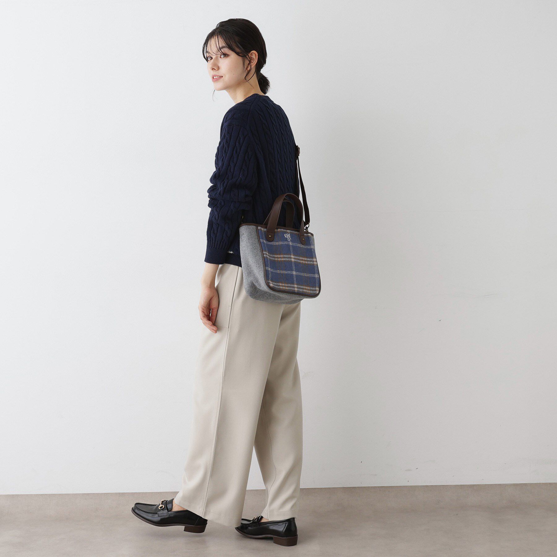 Dessin「【2WAY・軽量】チェックトート」|トートバッグ|