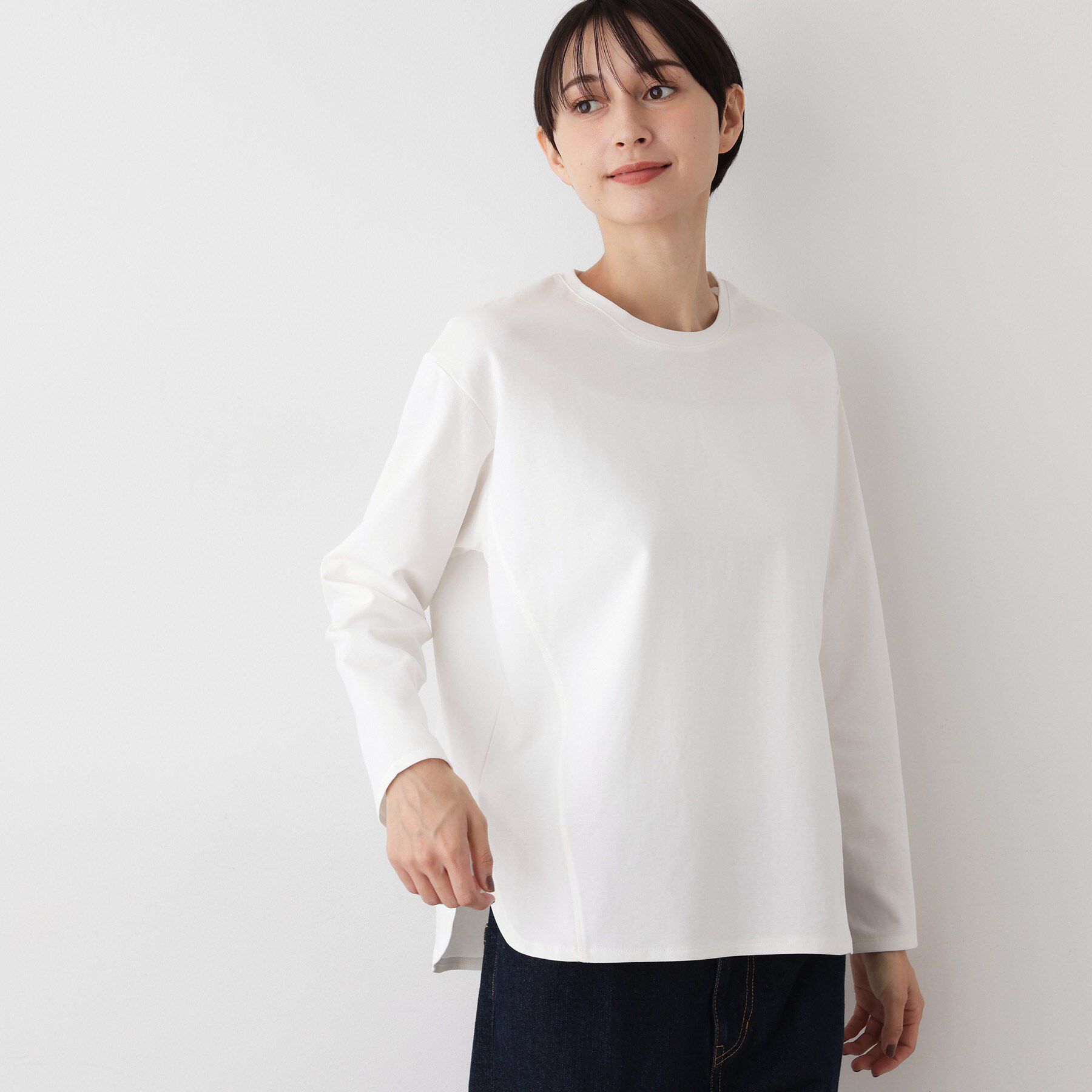 Dessin「【美シルエット/洗える】切替カットソー」|Tシャツ・カットソー|