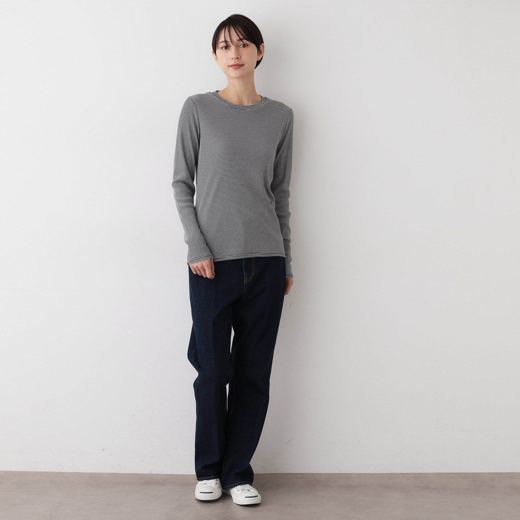 Dessin「【吸湿発熱/抗菌防臭】ジンジャー混クルーネックプルオーバー」|Tシャツ・カットソー|