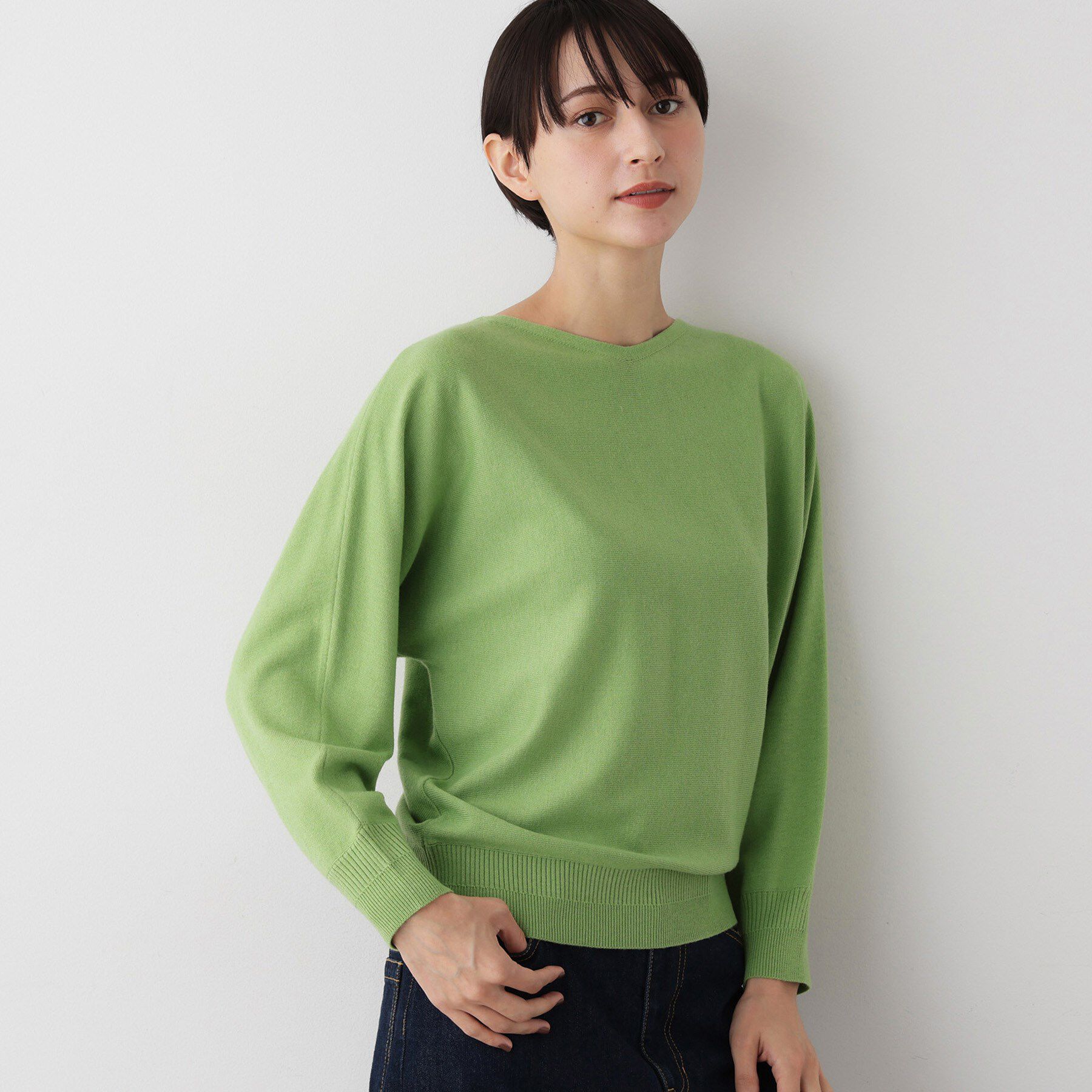 Dessin「【洗える】ウールブレンド後ろボタンニット」|ニット・セーター|