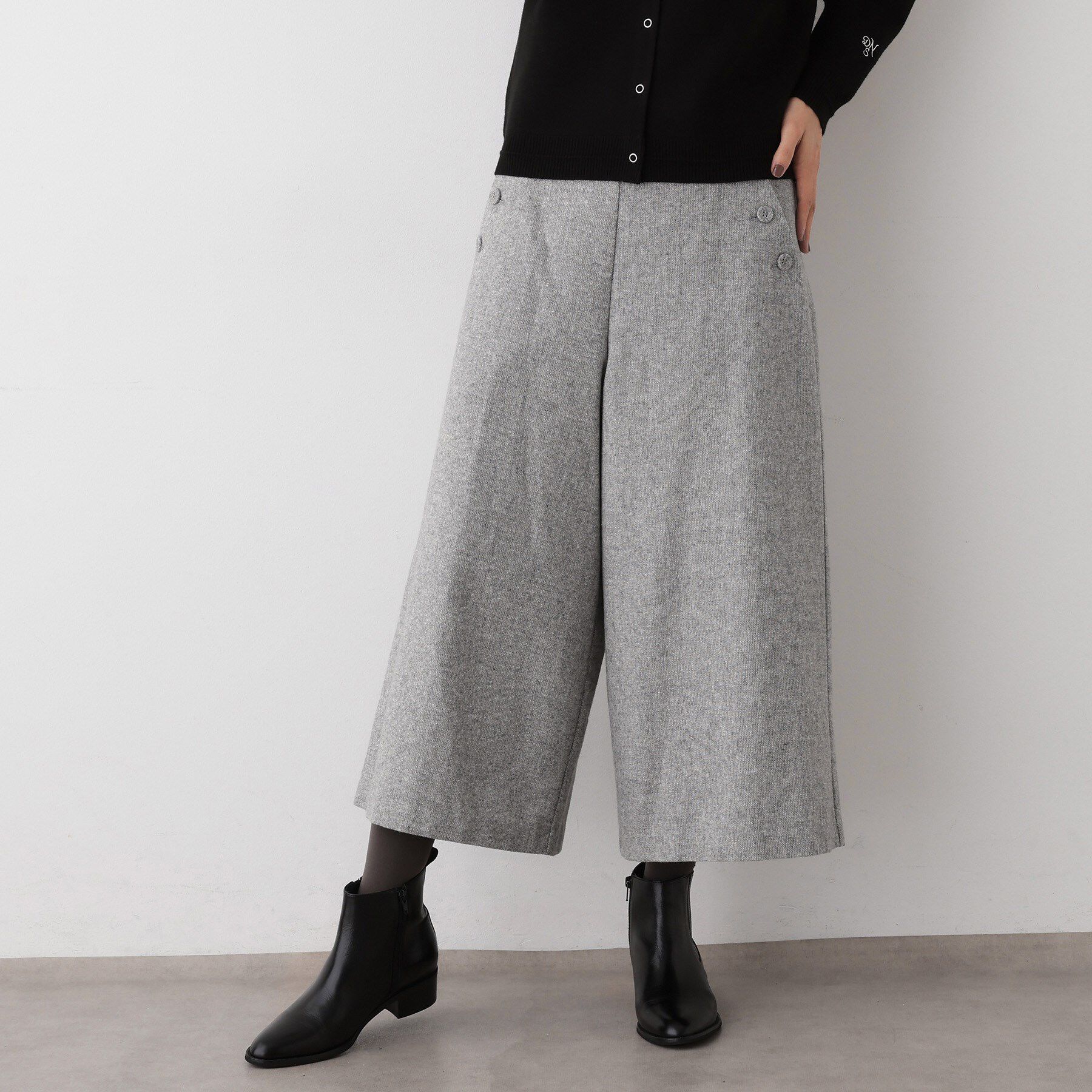 Dessin「【洗える/後ろゴム】ツイードマリンクロップド丈パンツ」|その他|