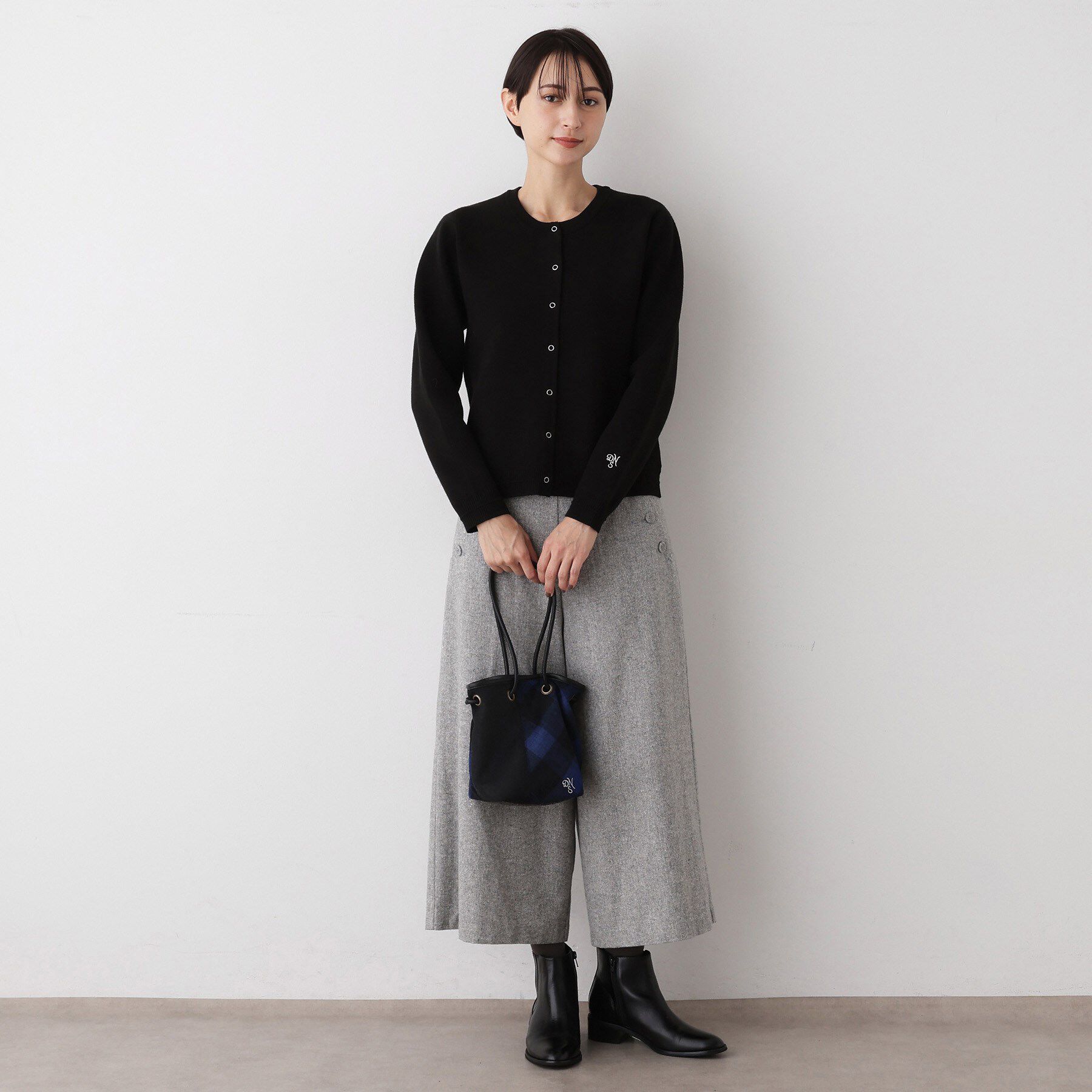 Dessin「2WAYチェック巾着バッグ」|ハンドバッグ|