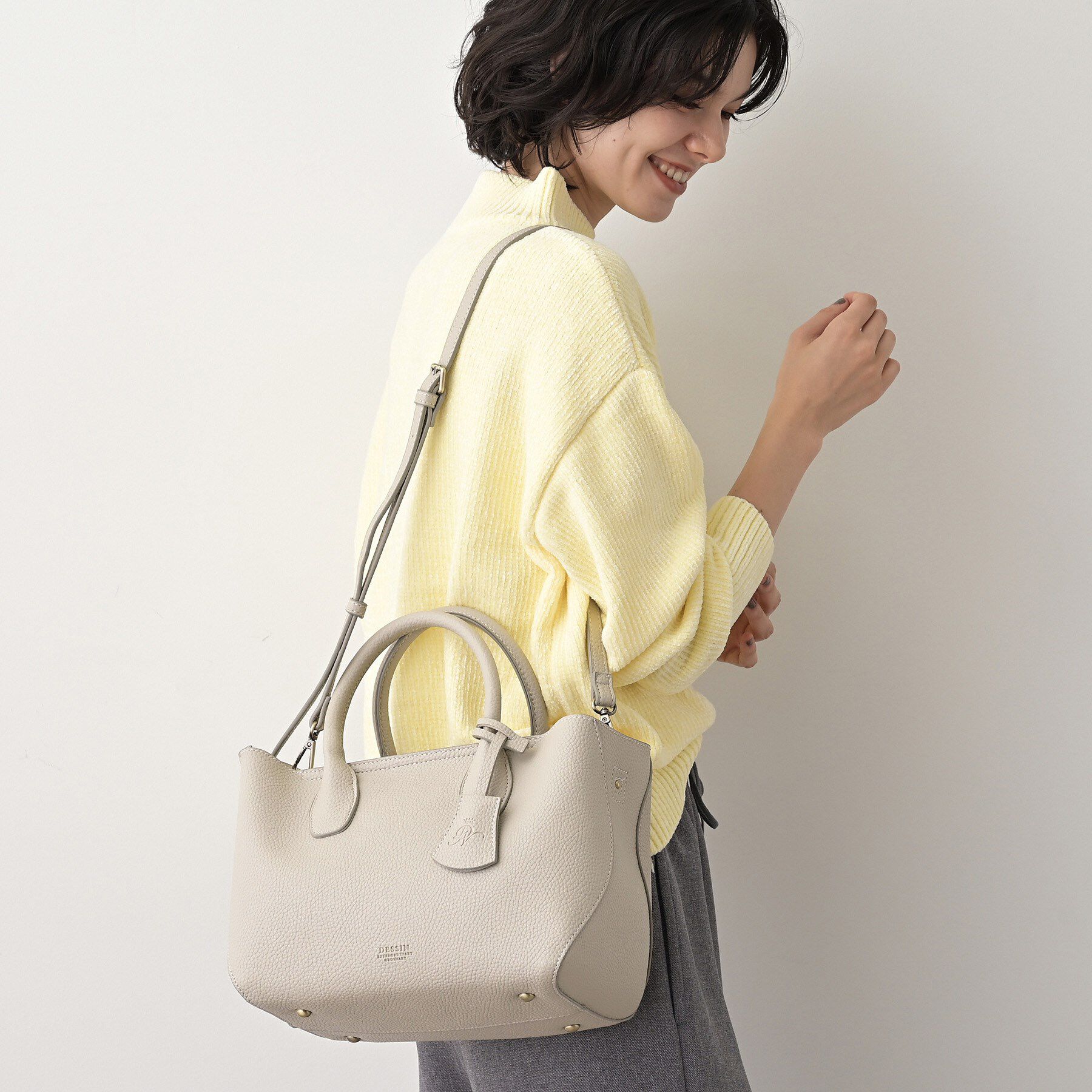 Dessin「【2WAY】シュリンク合皮トートバッグ」|トートバッグ|