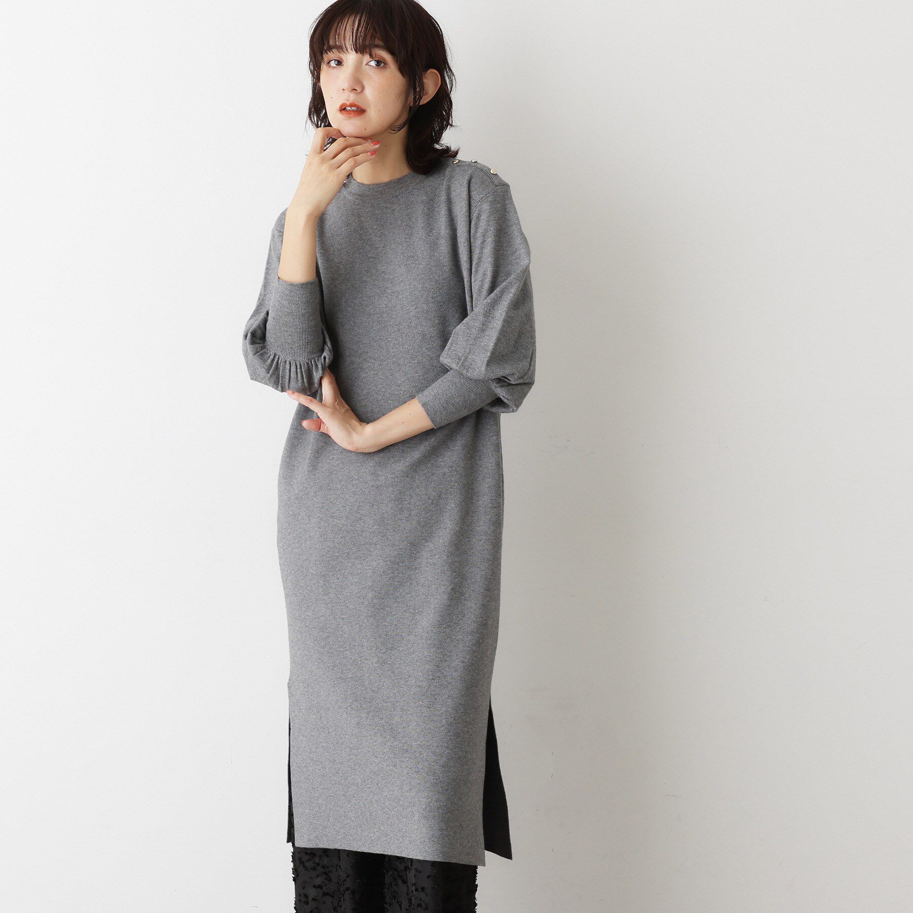 Dessin「【2点セット／洗える】パンツレイヤードワンピース」|ワンピース|