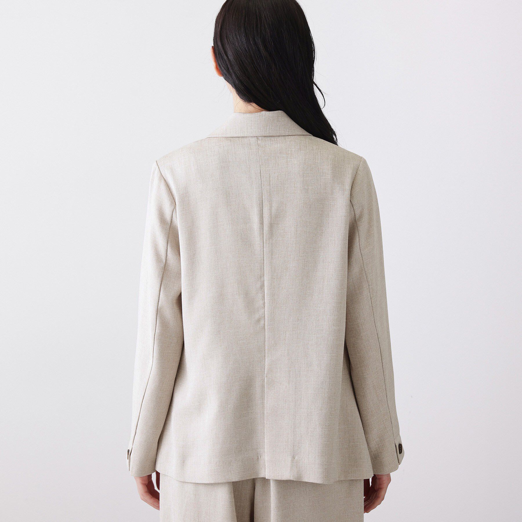 Dessin「【セットアップ可/洗える】リネンライクダブルジャケット」|テーラードジャケット|