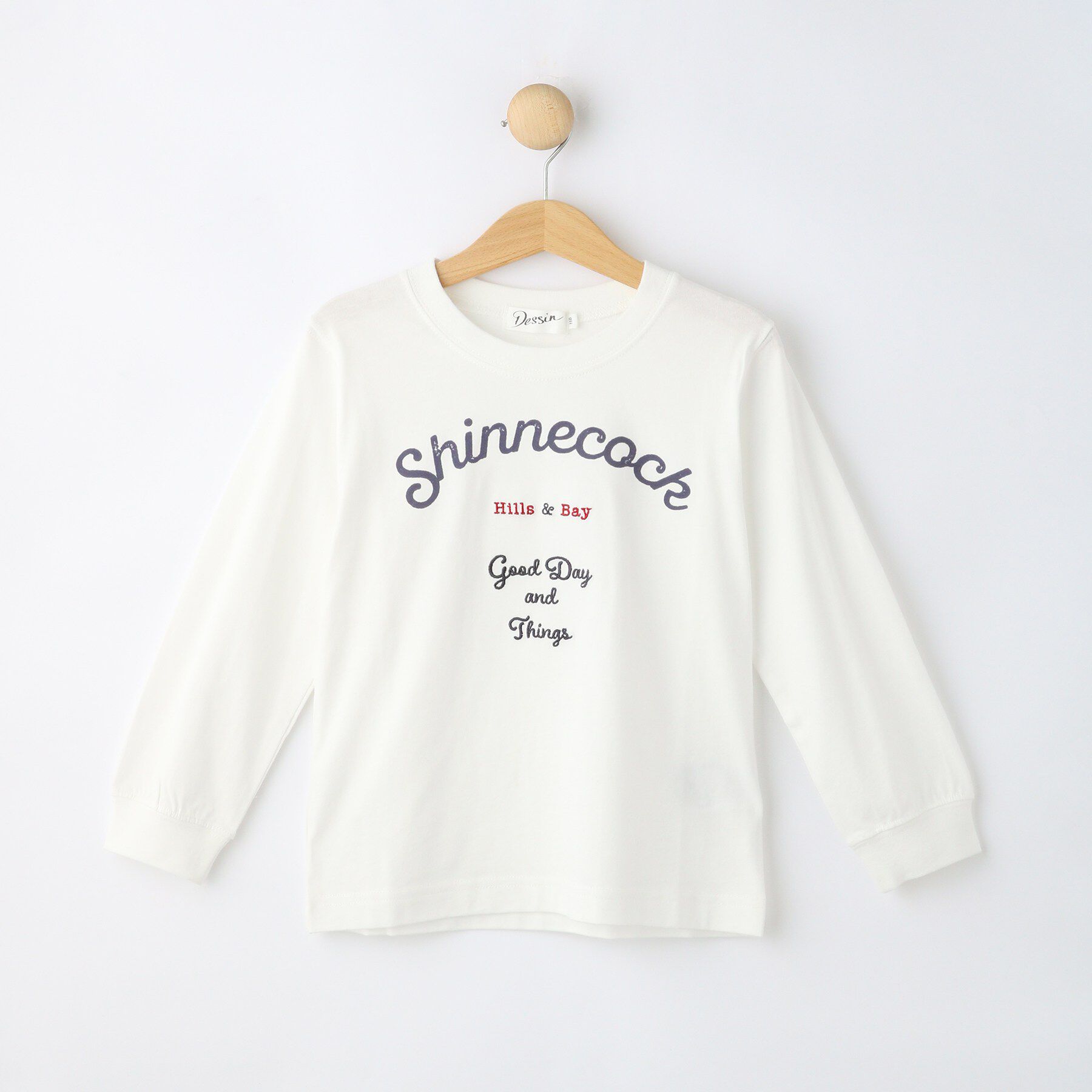 Dessin「オーガニックコットンロングTシャツ」|Tシャツ・カットソー|ホワイト(601)