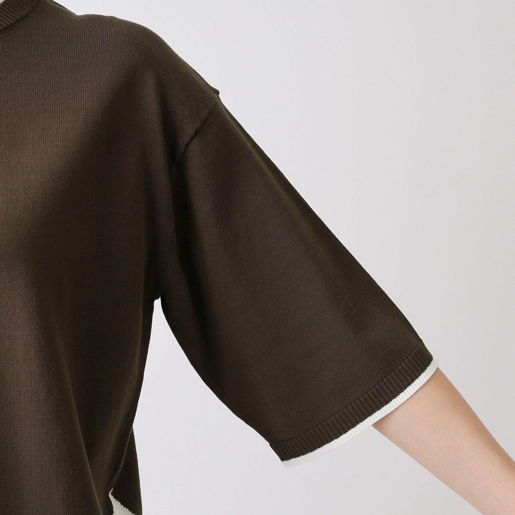 Dessin「【洗える】バイカラーボクシーシルエットニット」|ニット・セーター|