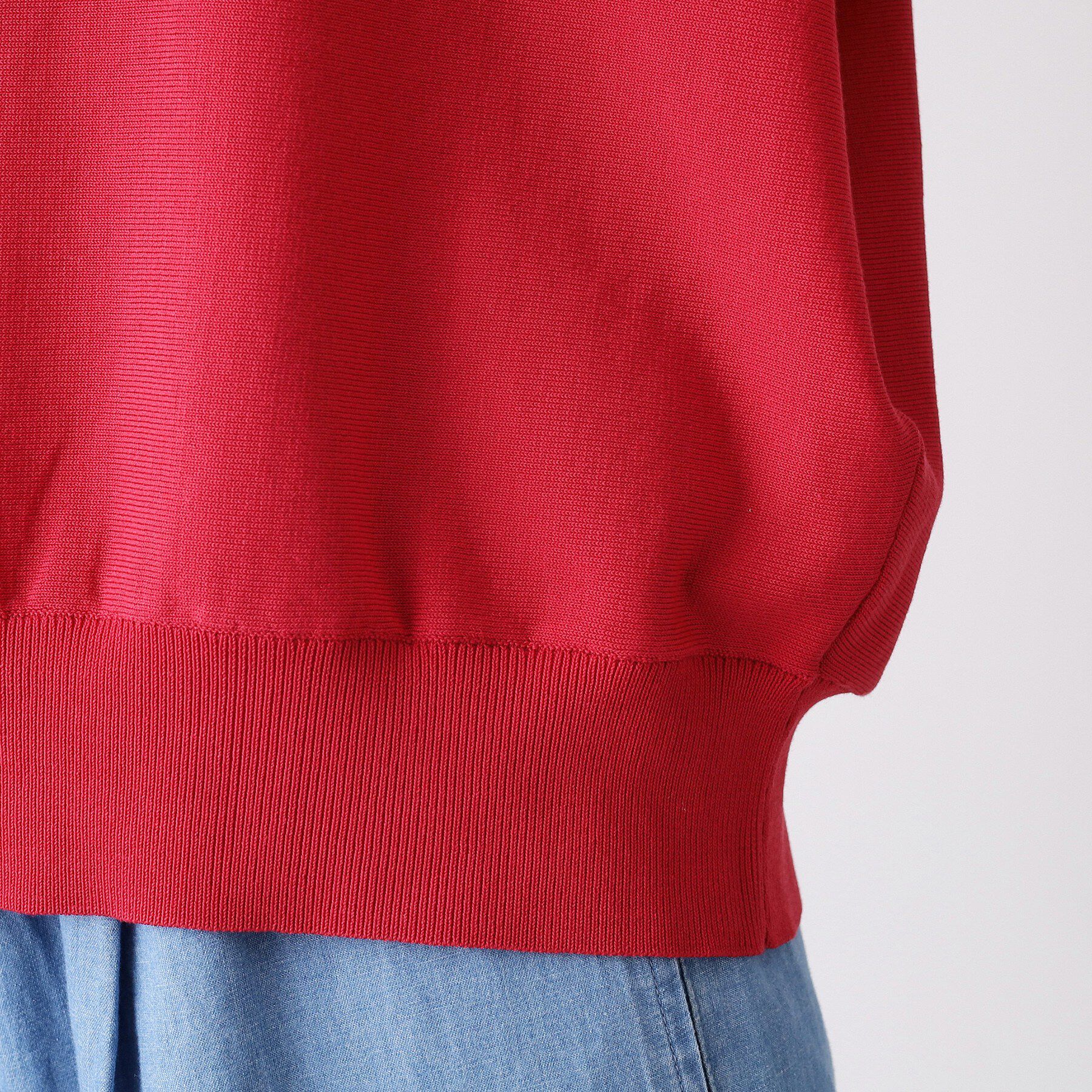 Dessin「【洗える】後ろボタンフレンチスリーブニット」|ニット・セーター|