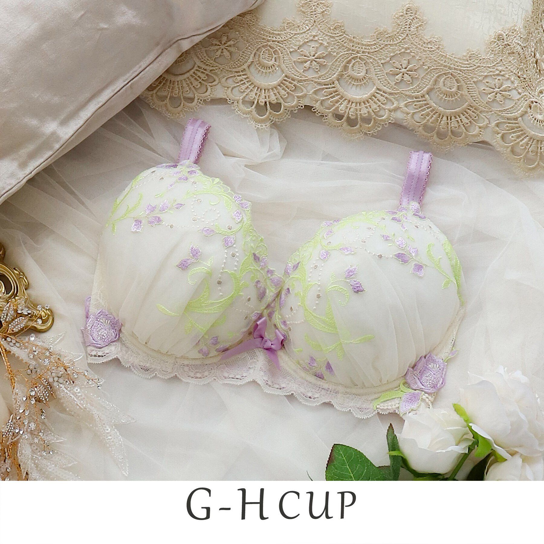 Risa Magli「アナベル ブラジャー」|インナー|パープル(080)