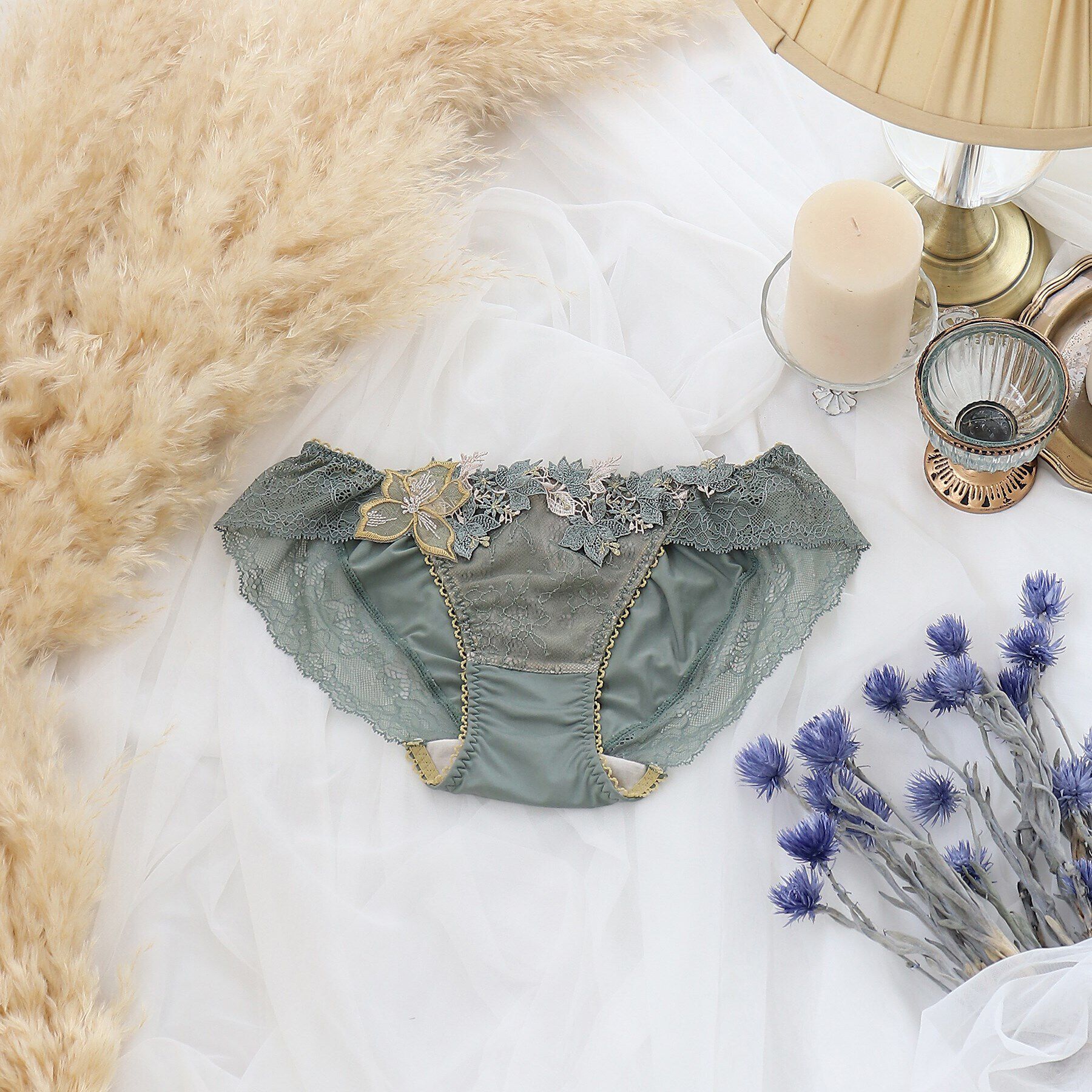 Risa Magli「エレーナ ノーマルショーツ」|インナー|カーキ(027)