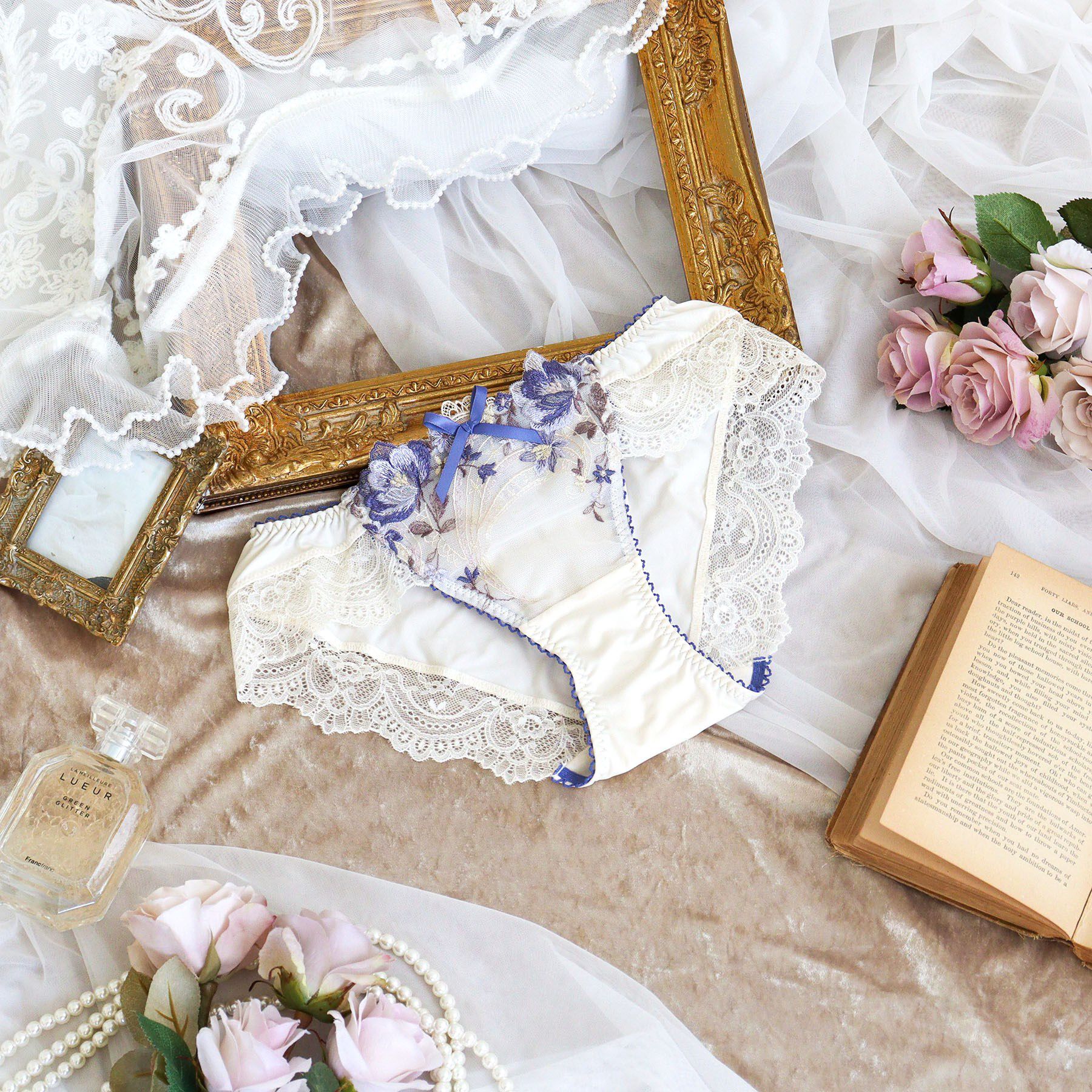 Risa Magli「サリー ノーマルショーツ」|インナー|ブルー(092)