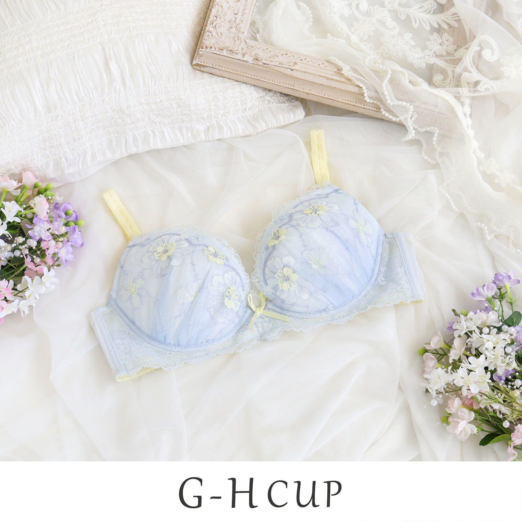 Risa Magli「ヘイリー ブラジャー （G-H） ＜サイドすっきりタイプ＞」|インナー|サックスブルー(09