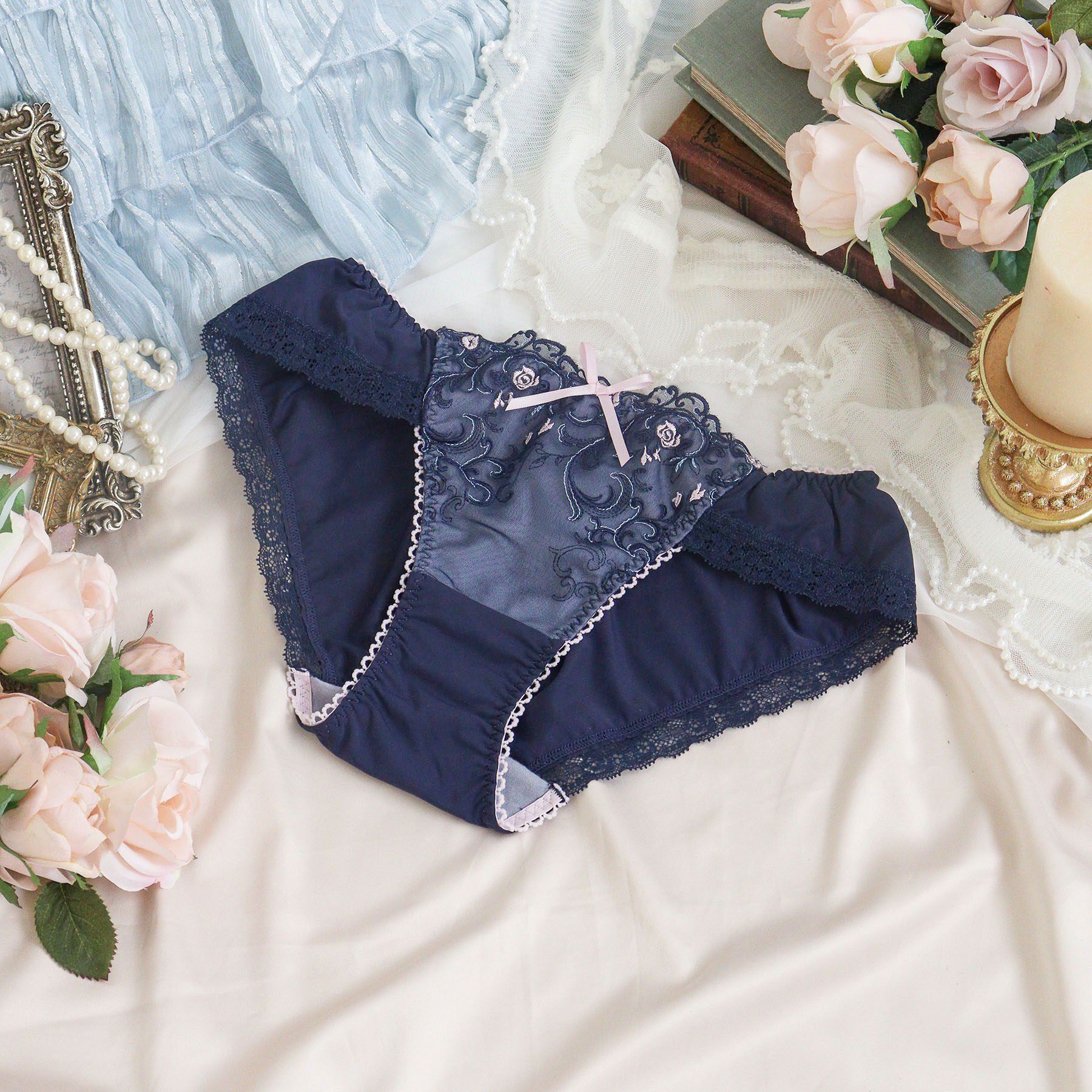 Risa Magli「シュテファニ ノーマルショーツ」|インナー|ネイビー(094)