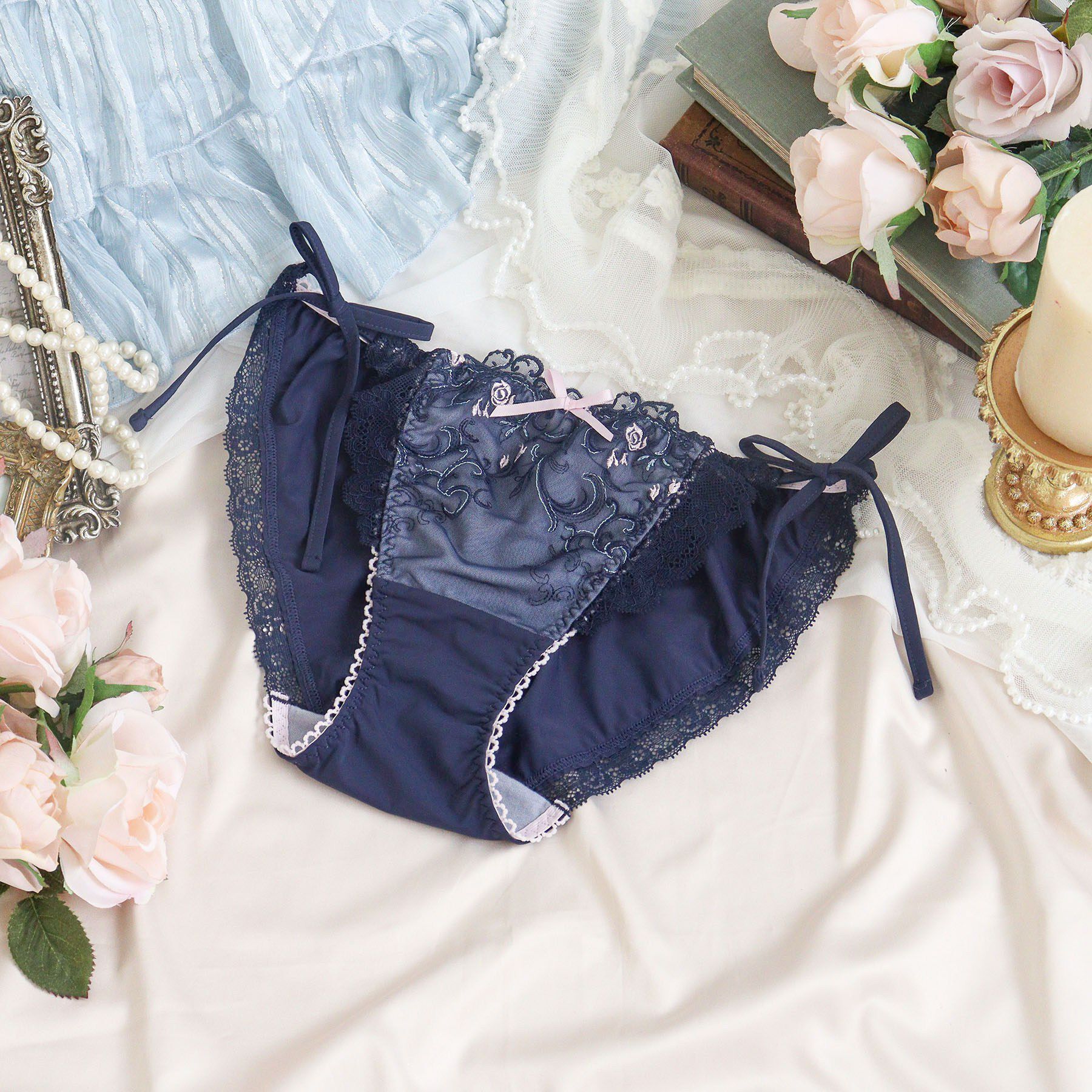 Risa Magli「シュテファニ リボンショーツ」|インナー|ネイビー(094)