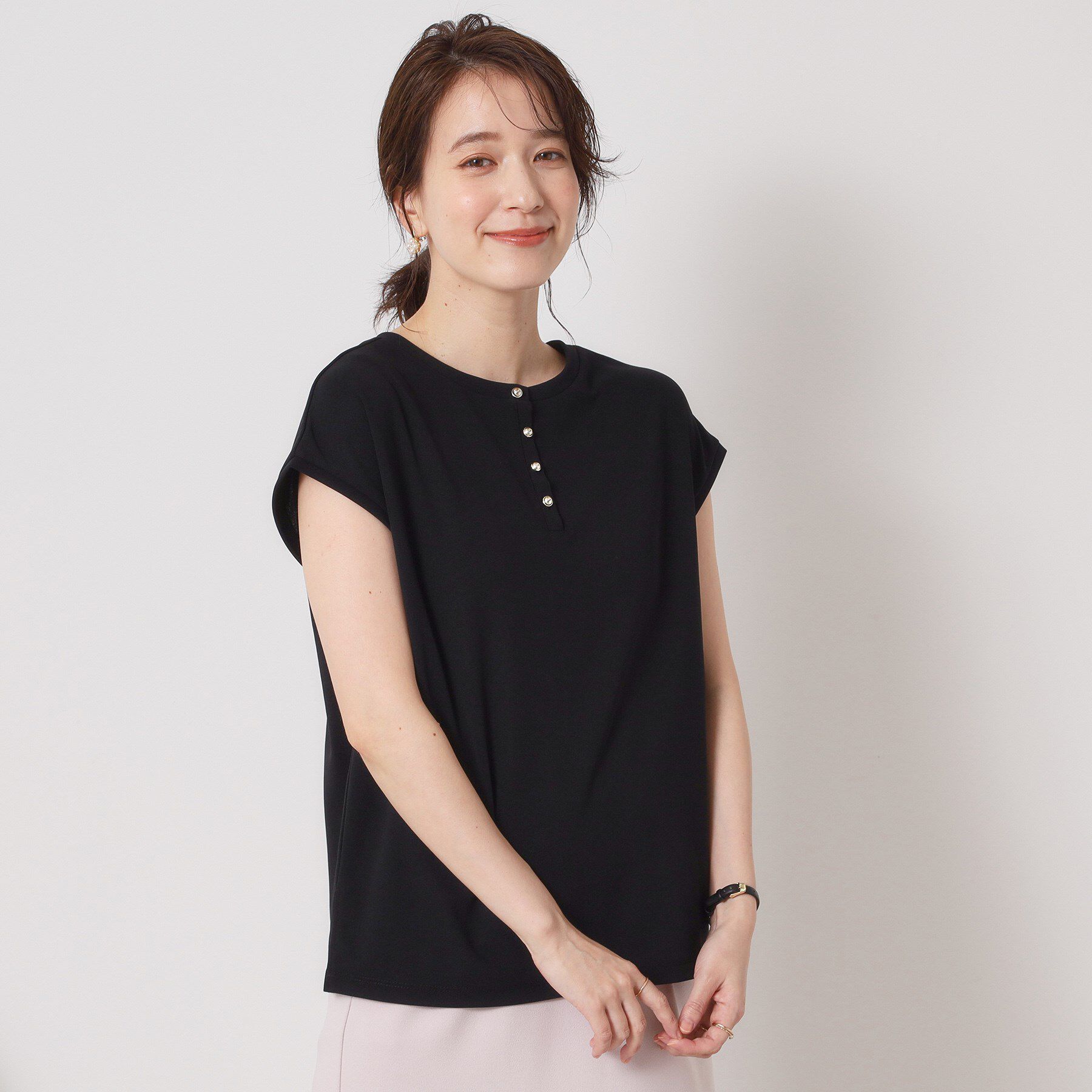 ITS&rsquo;DEMO「【接触冷感／洗濯機OK】カットジョーゼット2wayトップス」|シャツ・ブラウス|