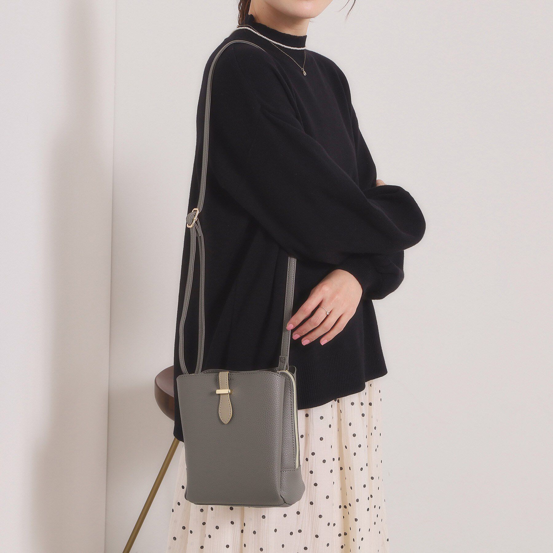 ITS&rsquo;DEMO「ベルト三層ミニショルダー」|ショルダー・メッセンジャー|グレー(012)