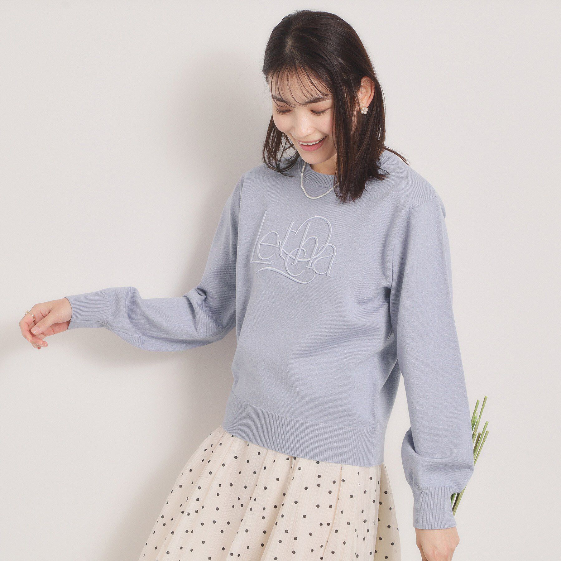 ITS&rsquo;DEMO「【手洗い可】ロゴ刺繍ニット」|ニット・セーター|
