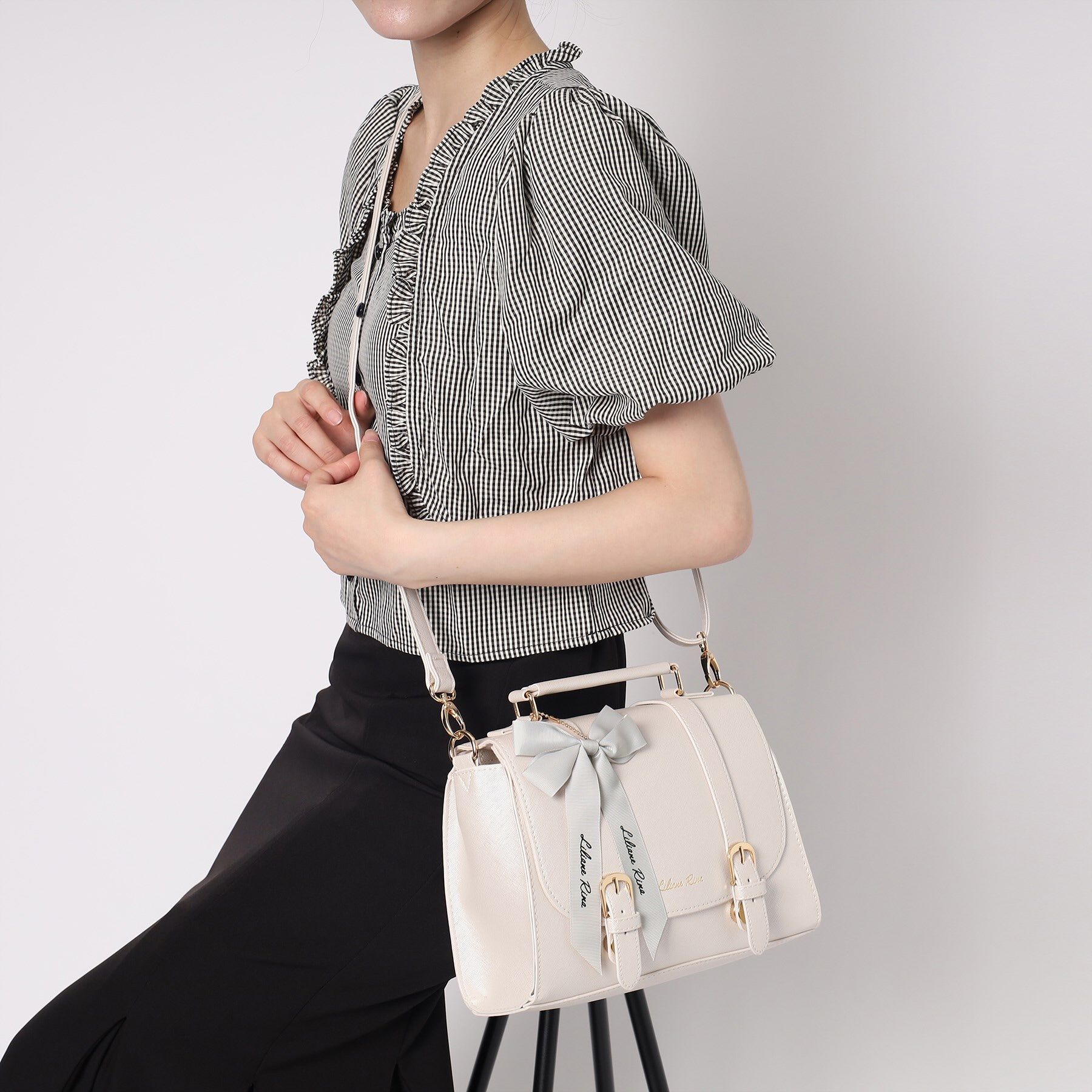 Ober Tashe「リボンチャーム付き3WAYサッチェル」|リュック|