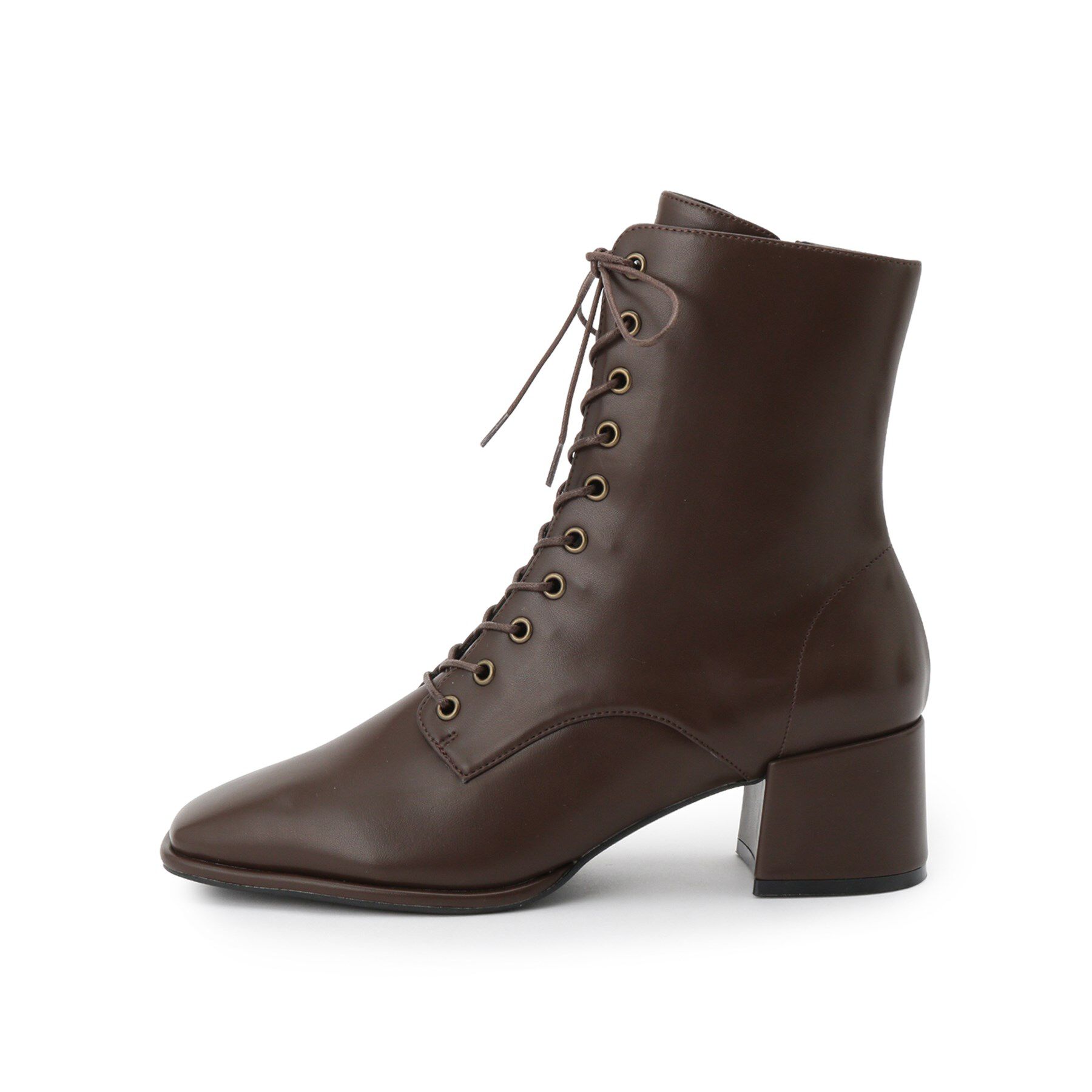 ESPERANZA「レースアップミドルヒールブーツ」|ショートブーツ|