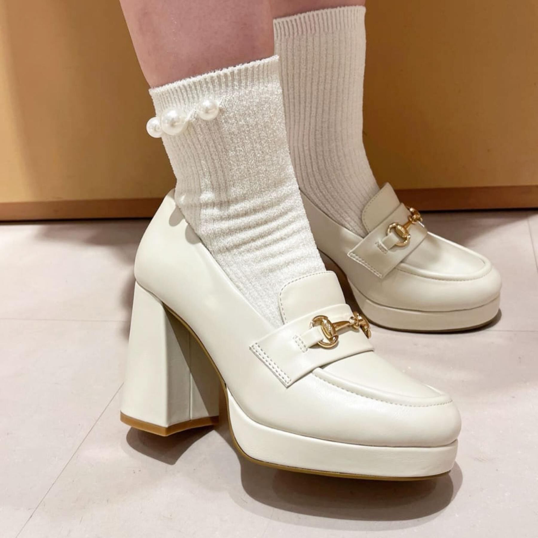 ESPERANZA「厚底ヒールアップローファー」|パンプス|