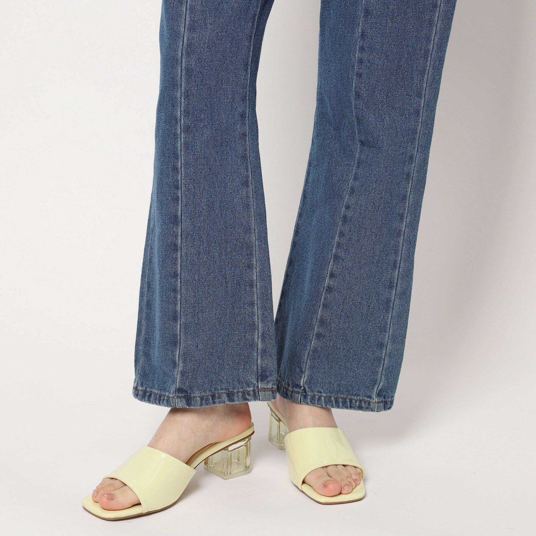 ESPERANZA「スクエアトゥクリアヒールミュール」|サンダル|