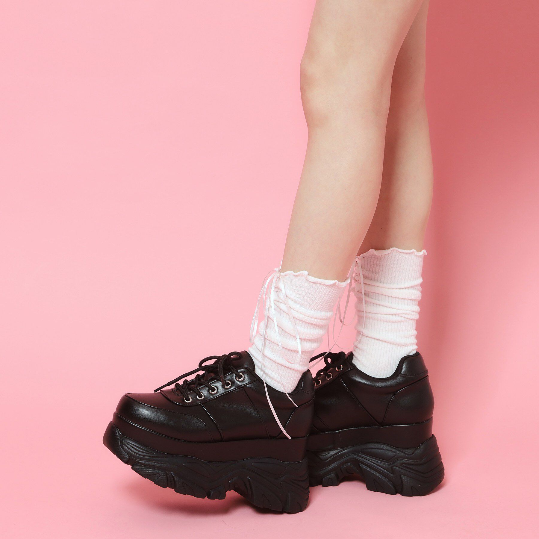 csT&P「グリッター厚底スニーカー」|スニーカー|