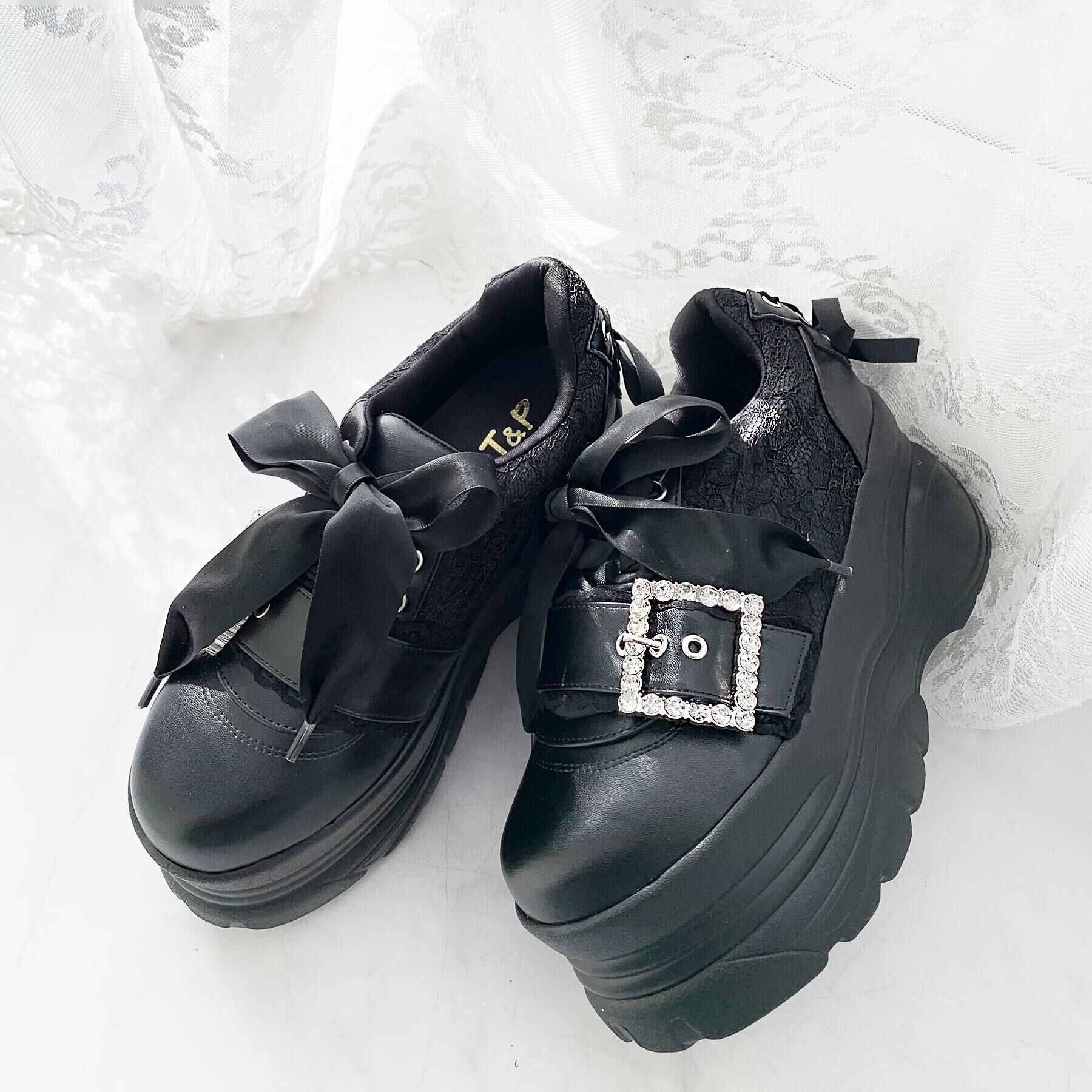 csT&P「夢見る厚底十字架キラキラスニーカー」|スニーカー|