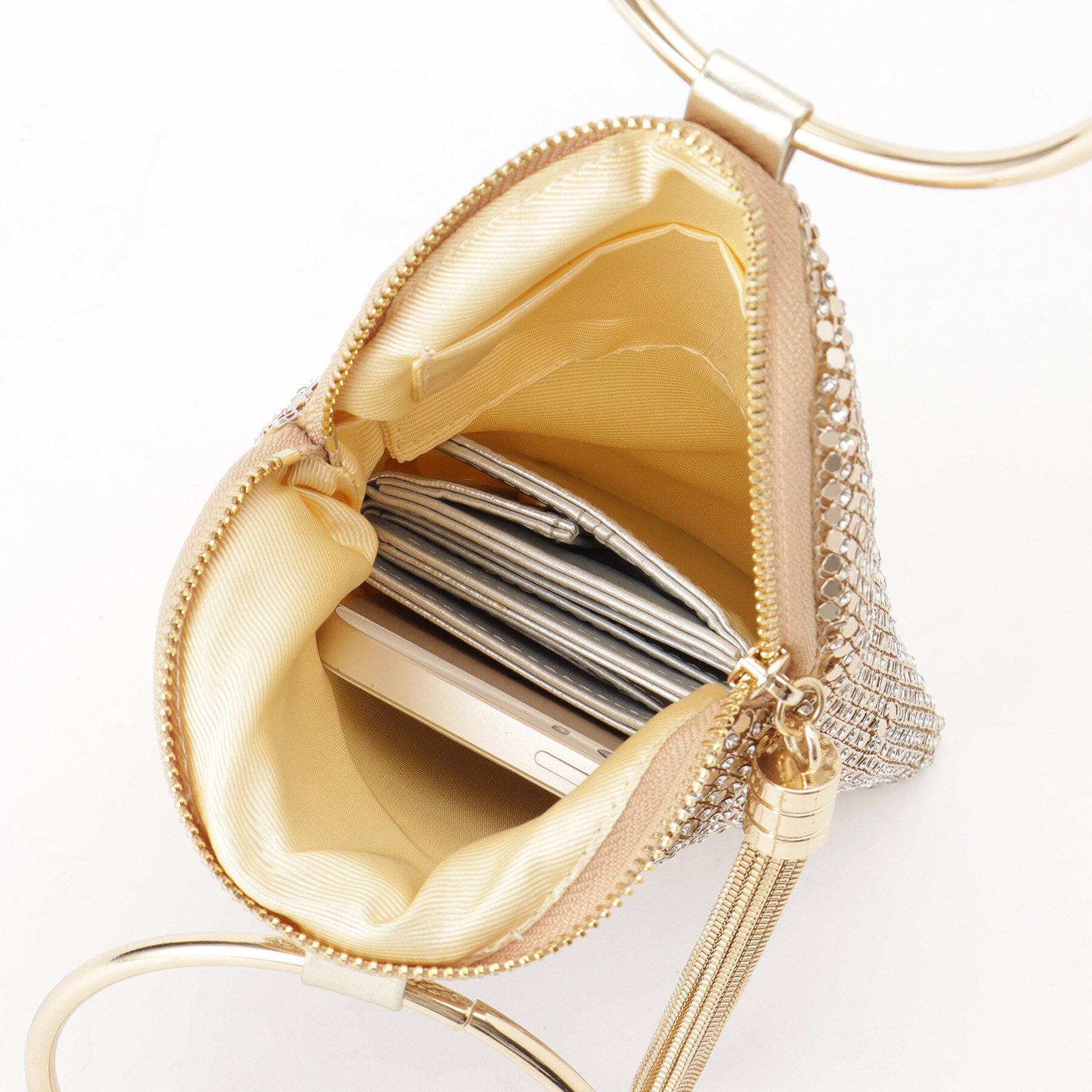 SunaUna「【丸ハンドル】メタルメッシュプチバッグ」|ハンドバッグ|