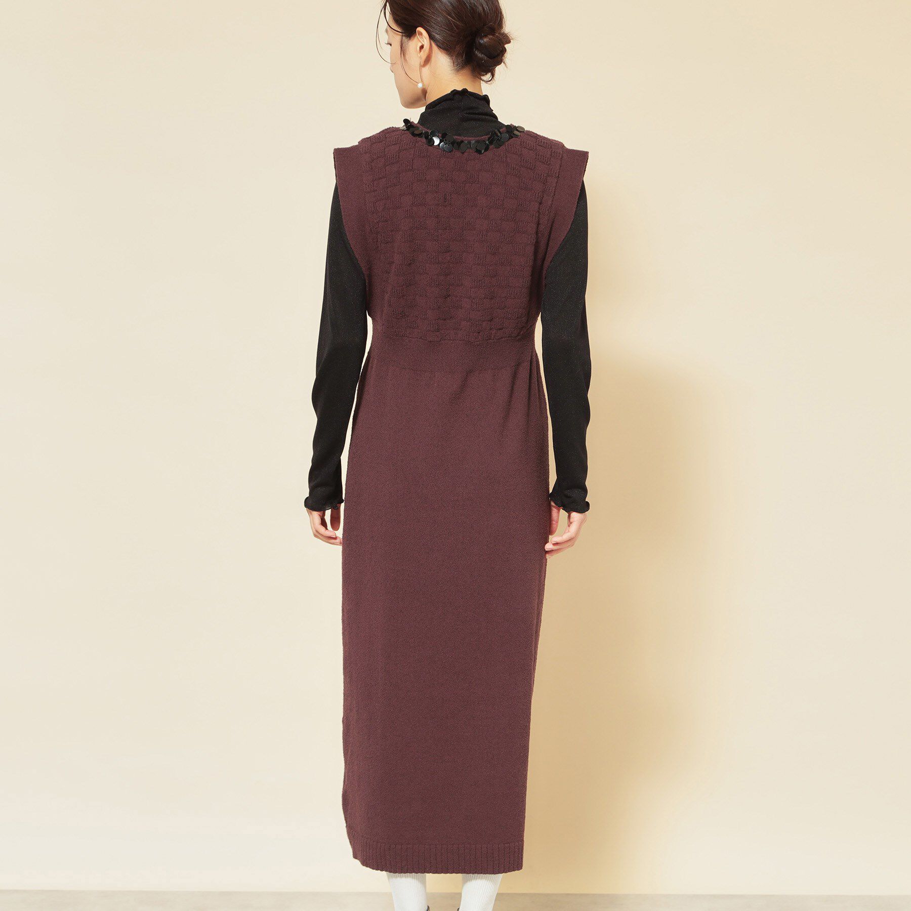 SunaUna「【COLLECTION LINE】スパンコール ニットワンピース」|ワンピース|