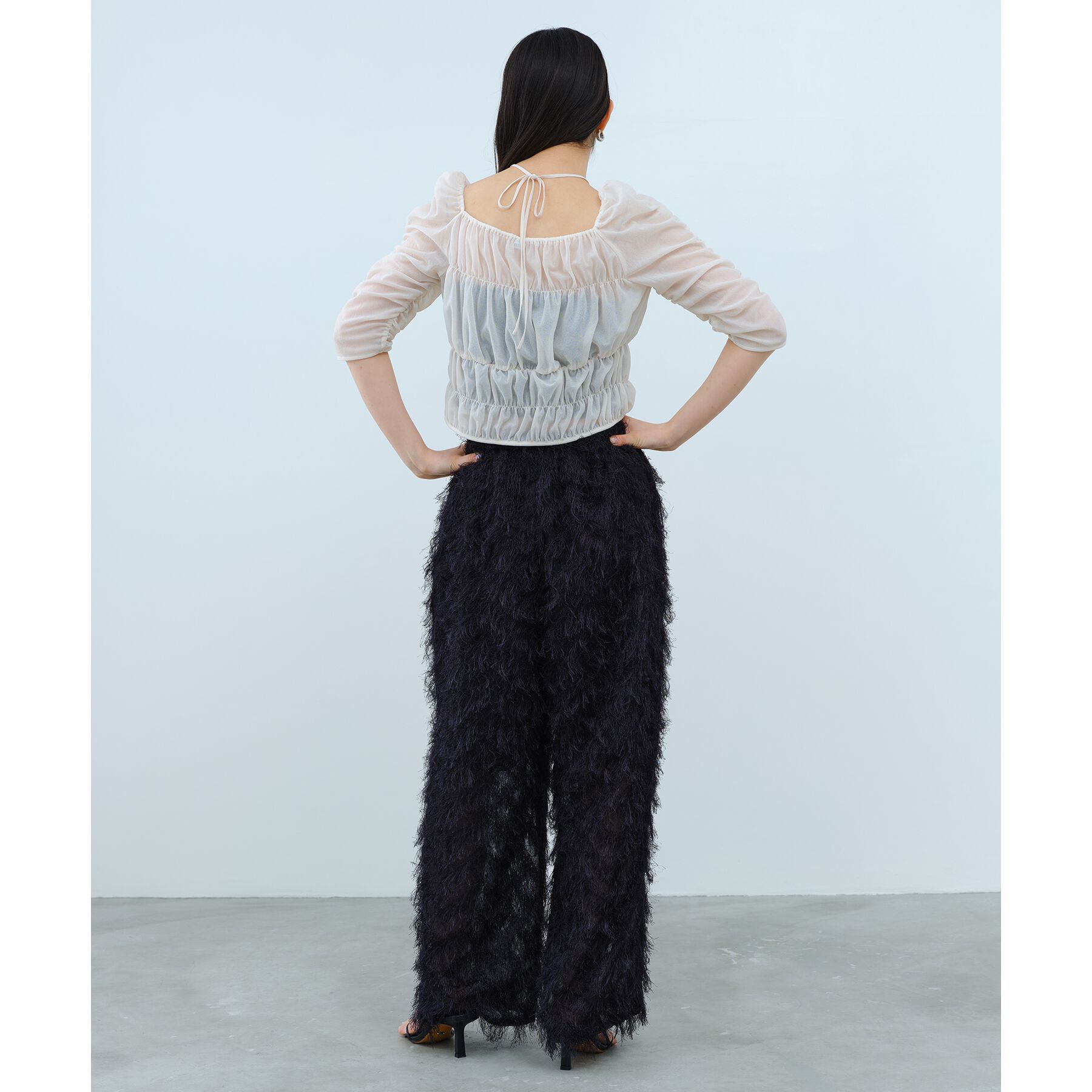 CODE A「sheer gather blouse」|シャツ・ブラウス|