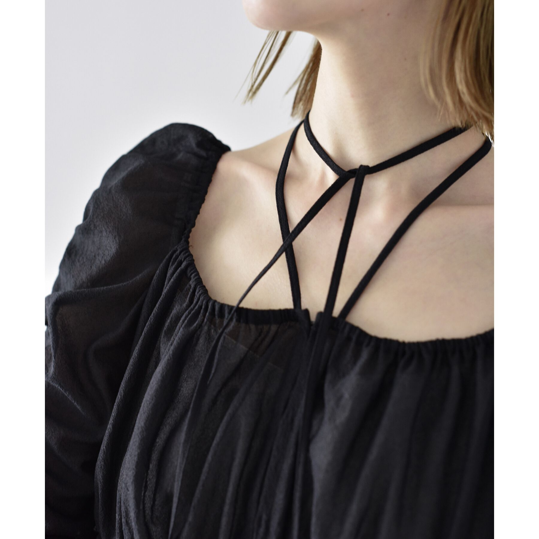 CODE A「sheer gather blouse」|シャツ・ブラウス|