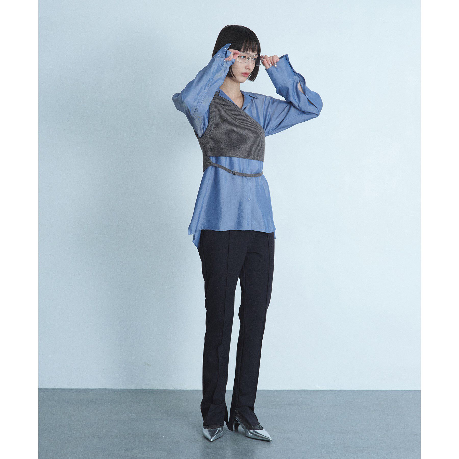 CODE A「asymmetry knit vest」|ニット・セーター|