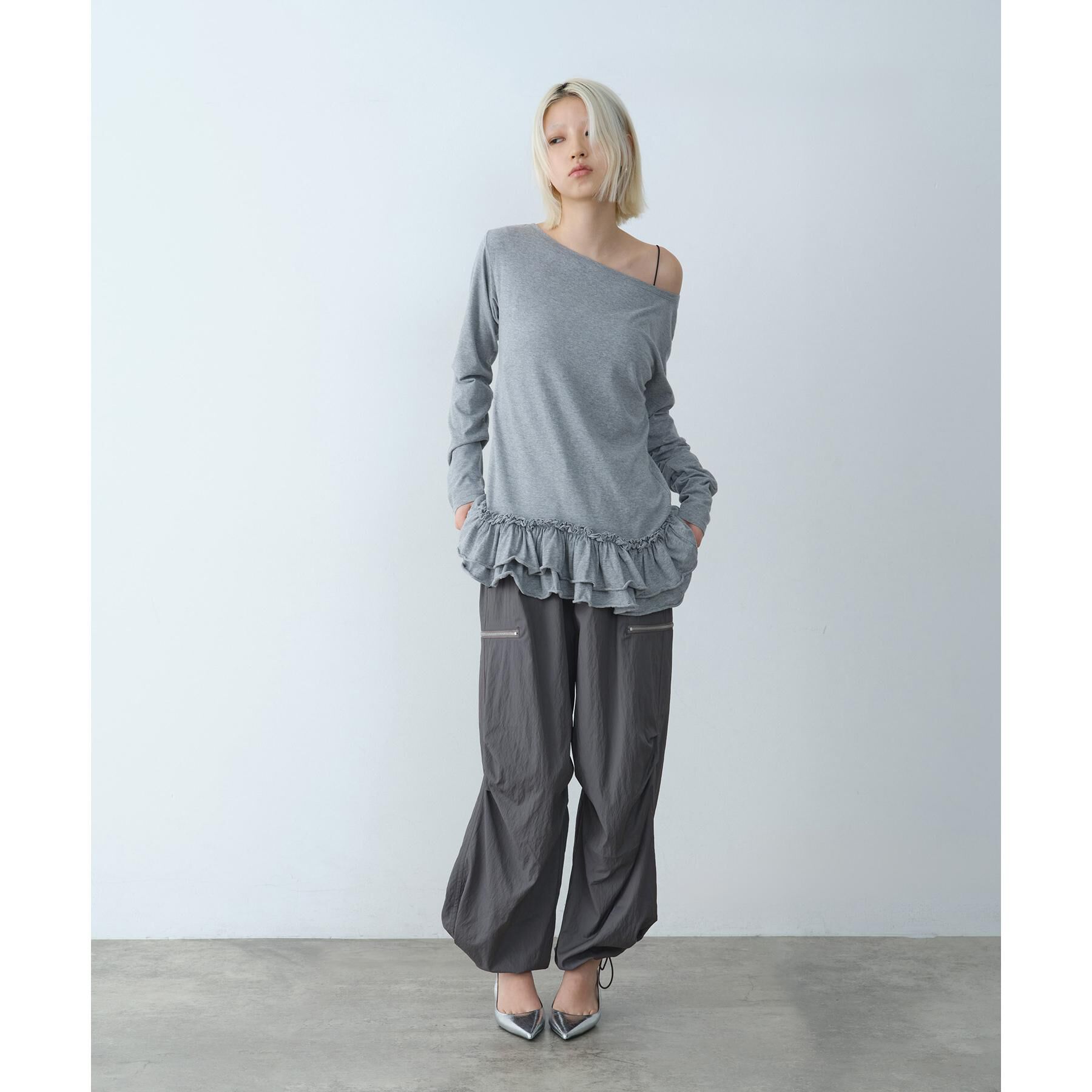 CODE A「easy ruffled tee」|Tシャツ・カットソー|