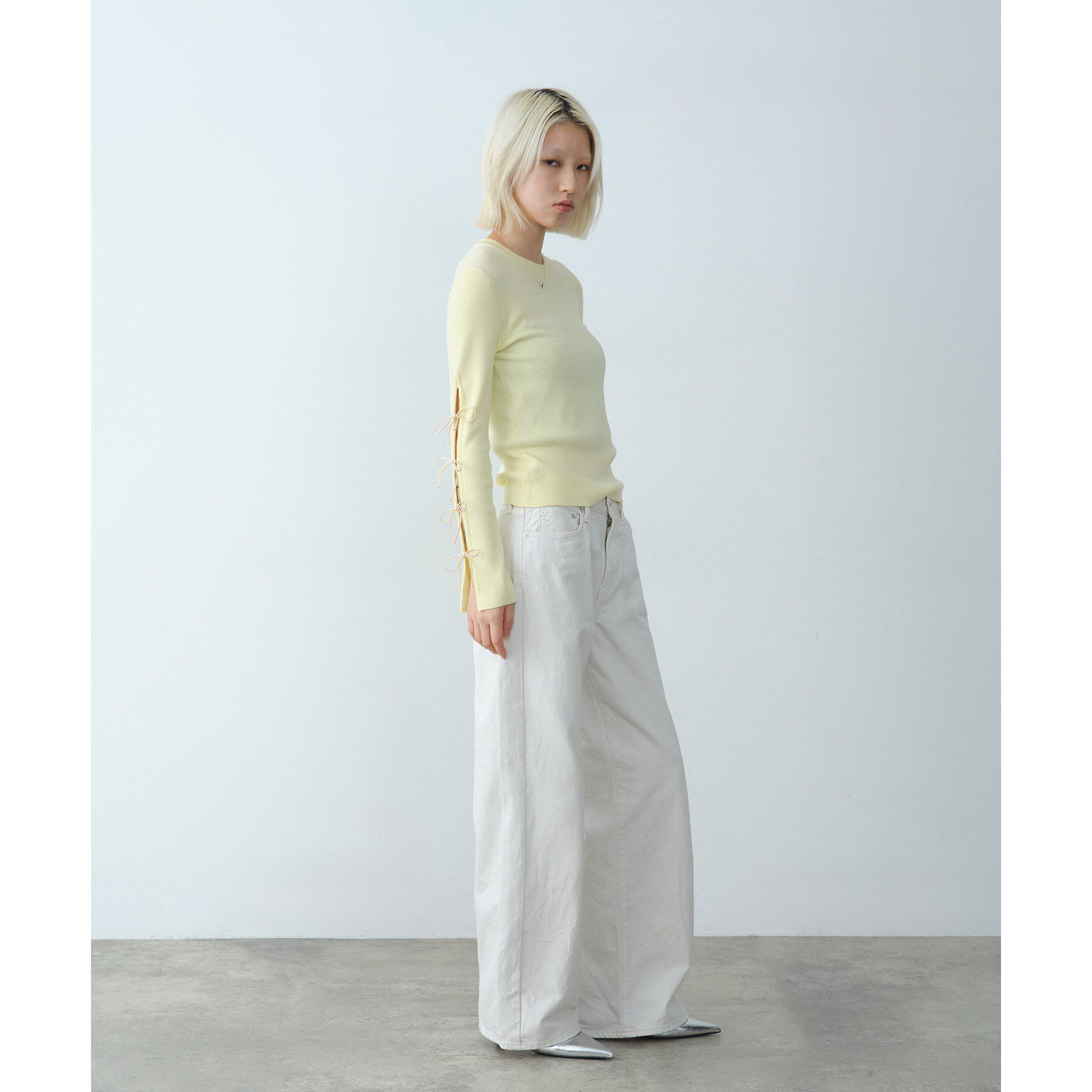 CODE A「ribbon slit pullover」|ニット・セーター|