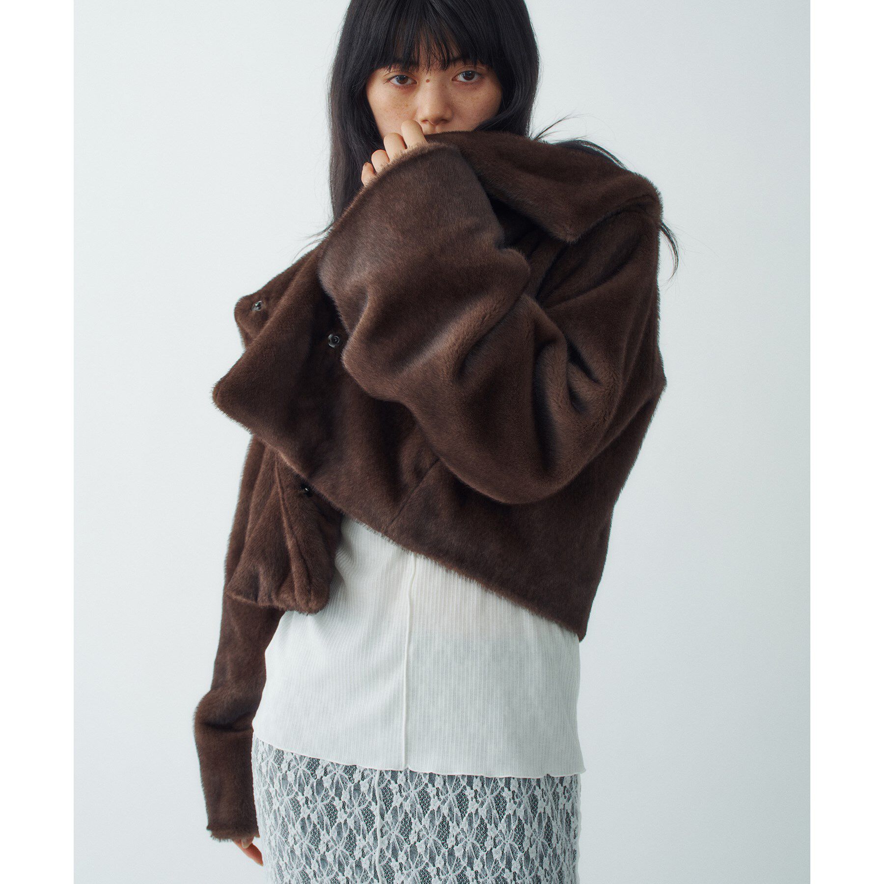 CODE A「faux mink short jacket」|ブルゾン・スタジャン|