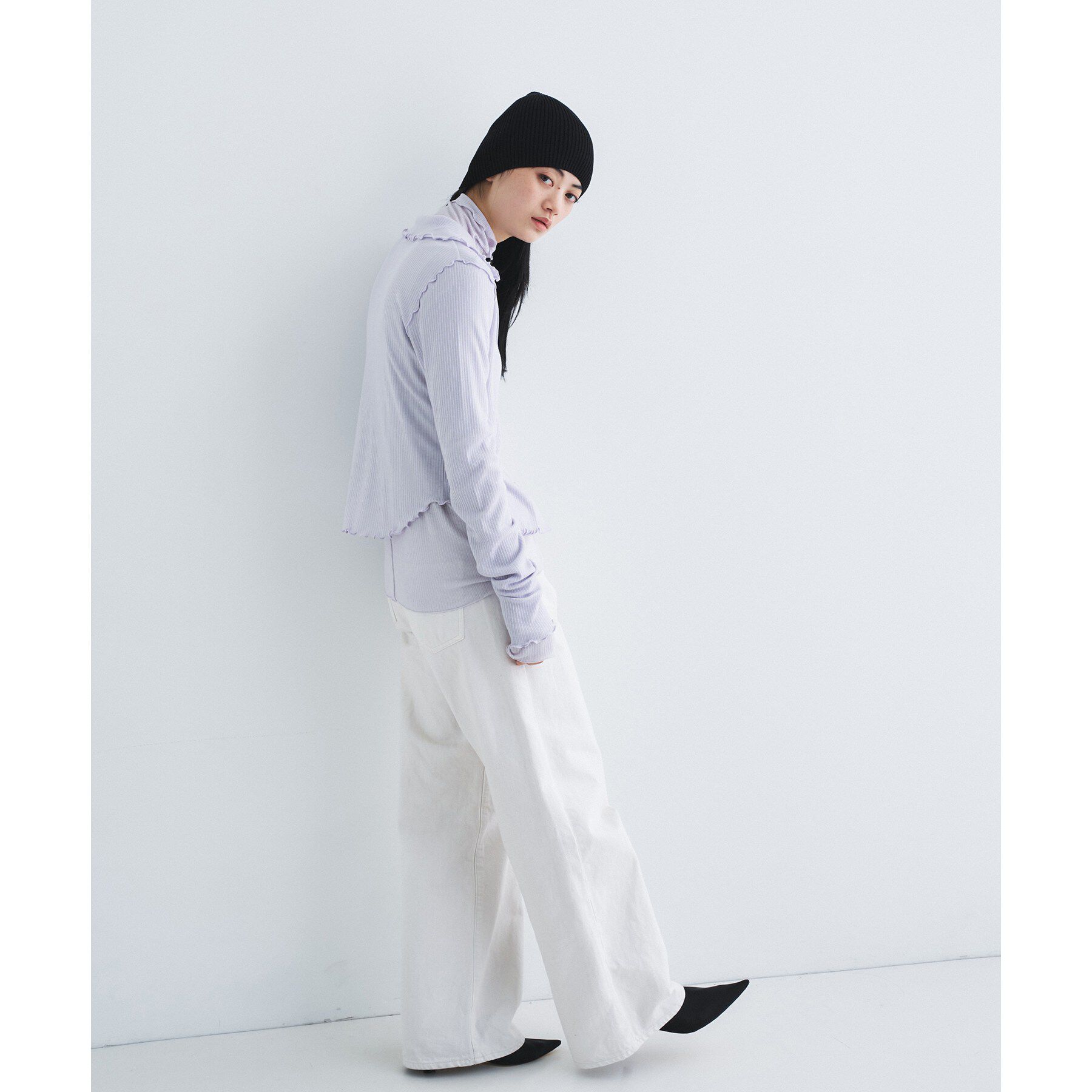 CODE A「edge－fit ribbed cardigan」|カーディガン|