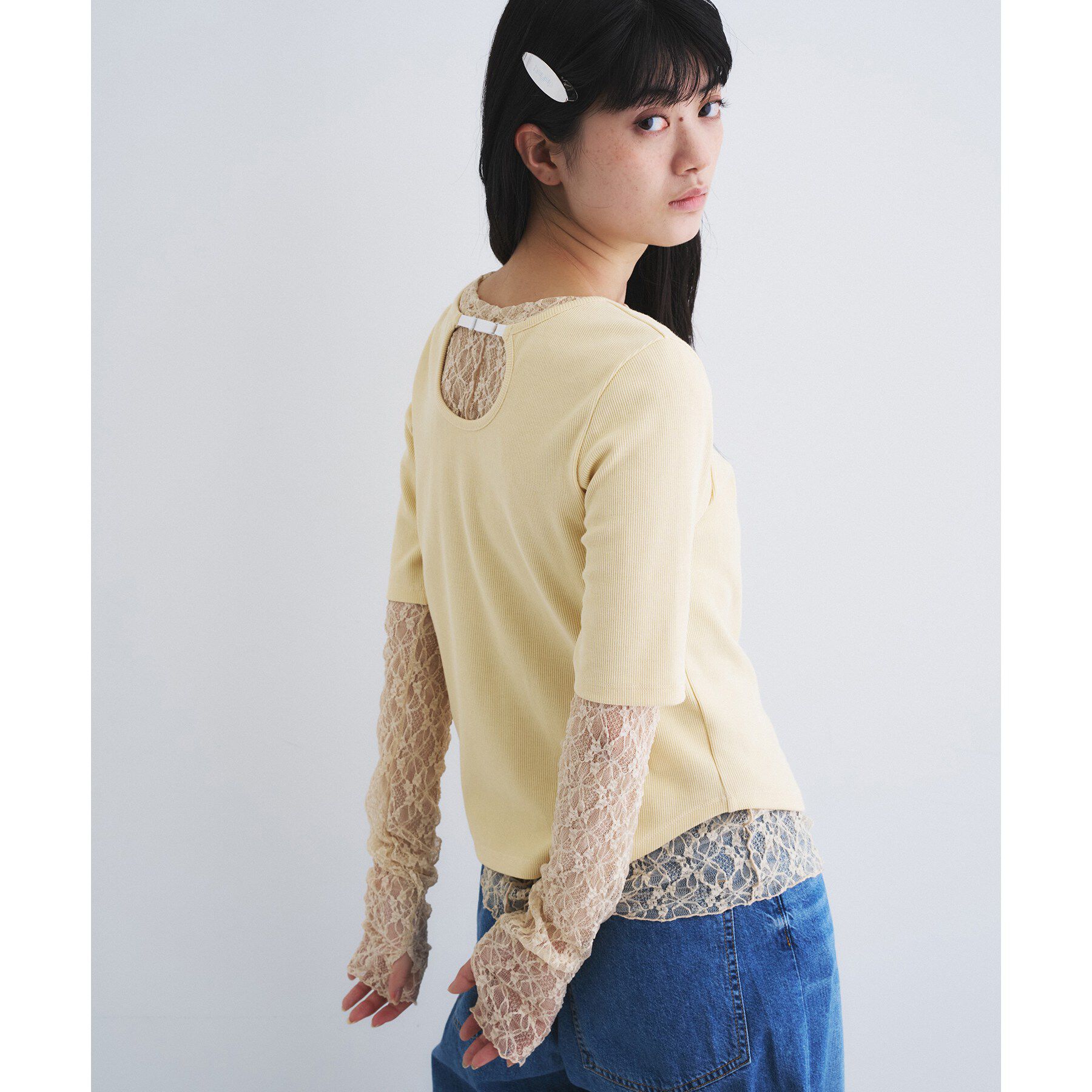 CODE A「rib jersey point neck tee」|Tシャツ・カットソー|